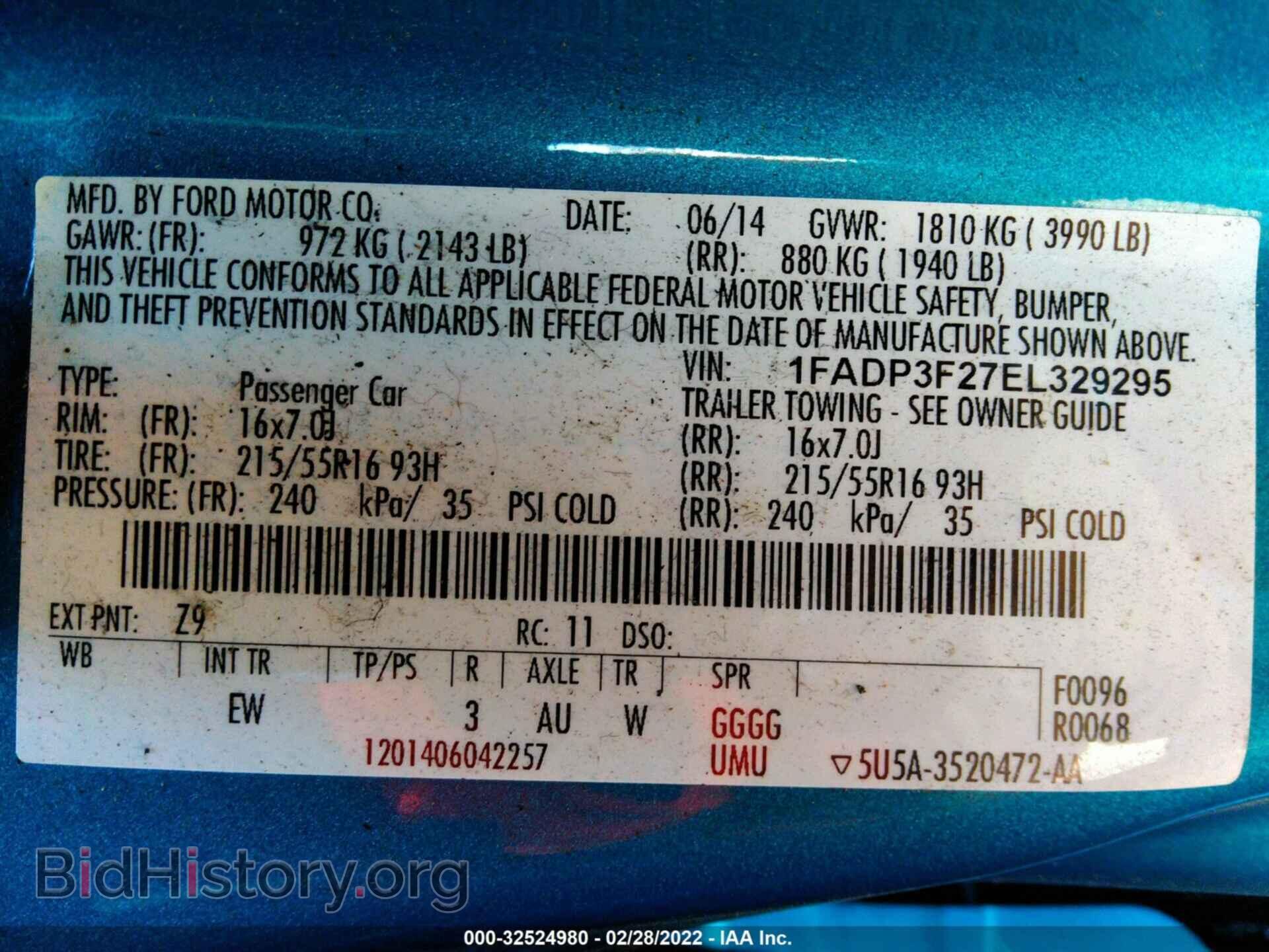 2014 FORD FOCUS - VIN: 1FADP3F27EL329295 - Photo 9