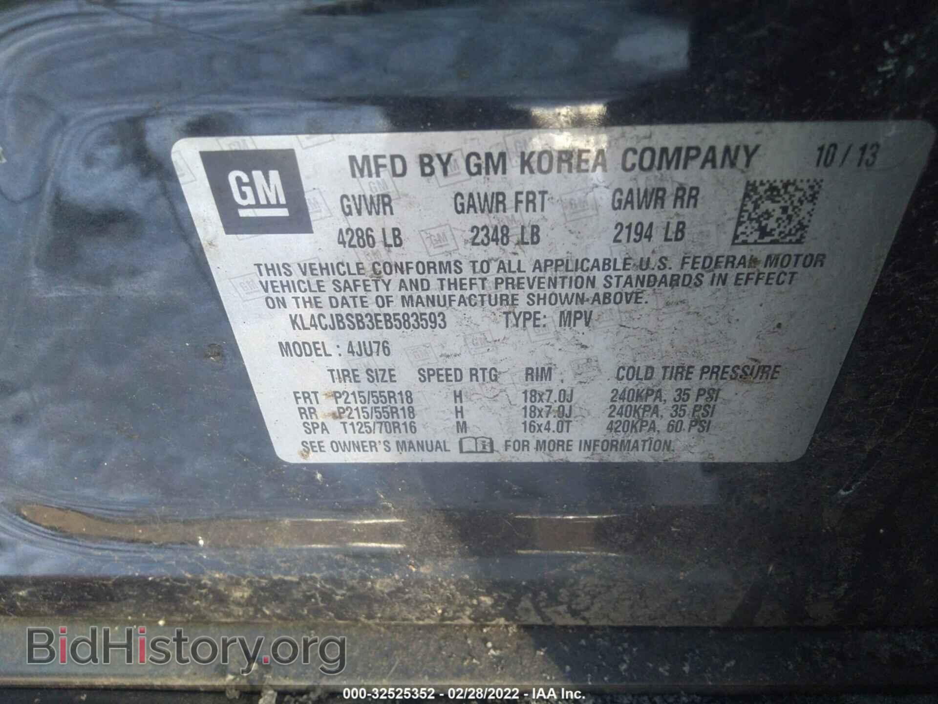 2014 BUICK ENCORE - VIN: KL4CJBSB3EB583593 - Photo 9