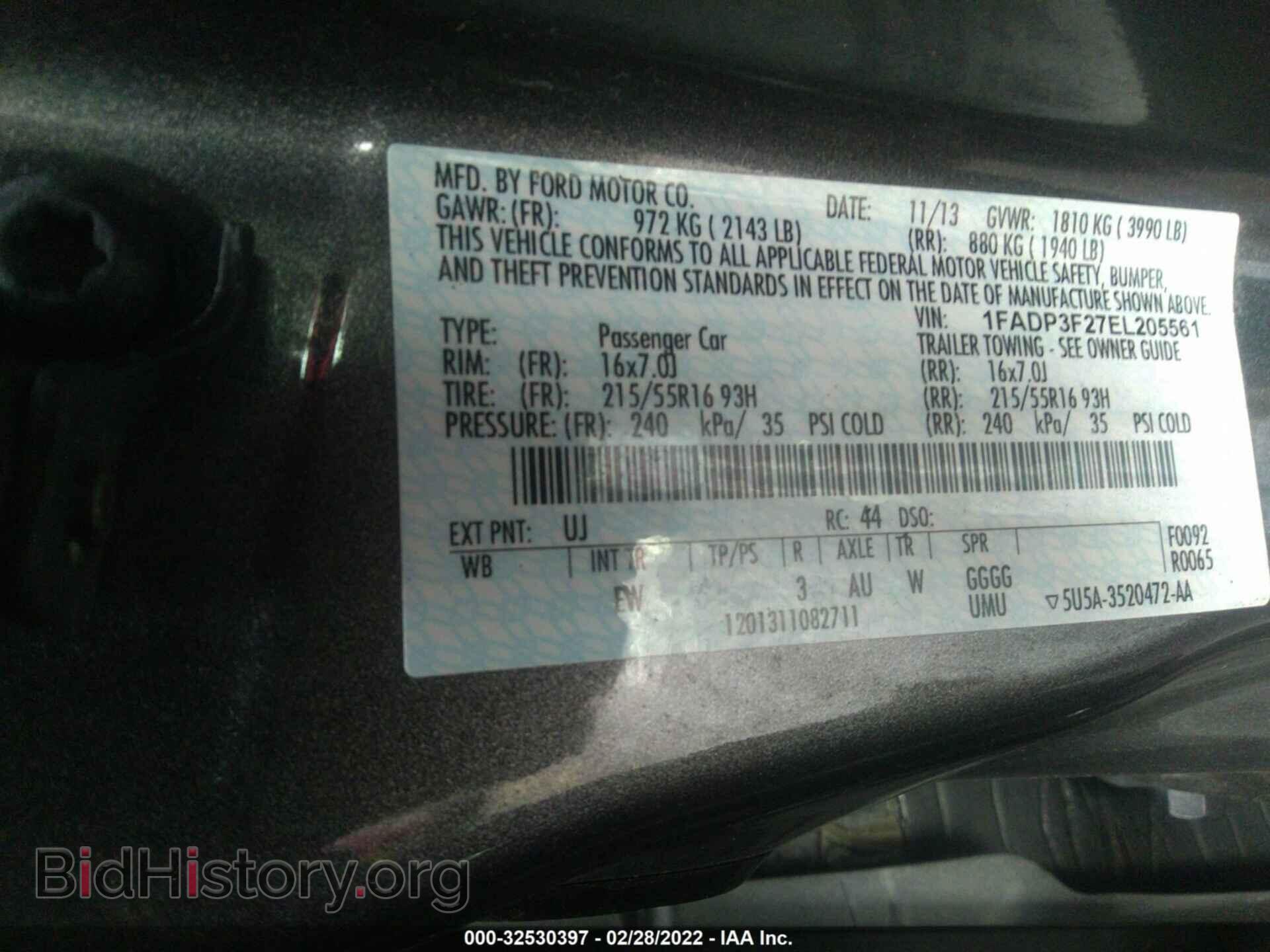 2014 FORD FOCUS - VIN: 1FADP3F27EL205561 - Photo 9