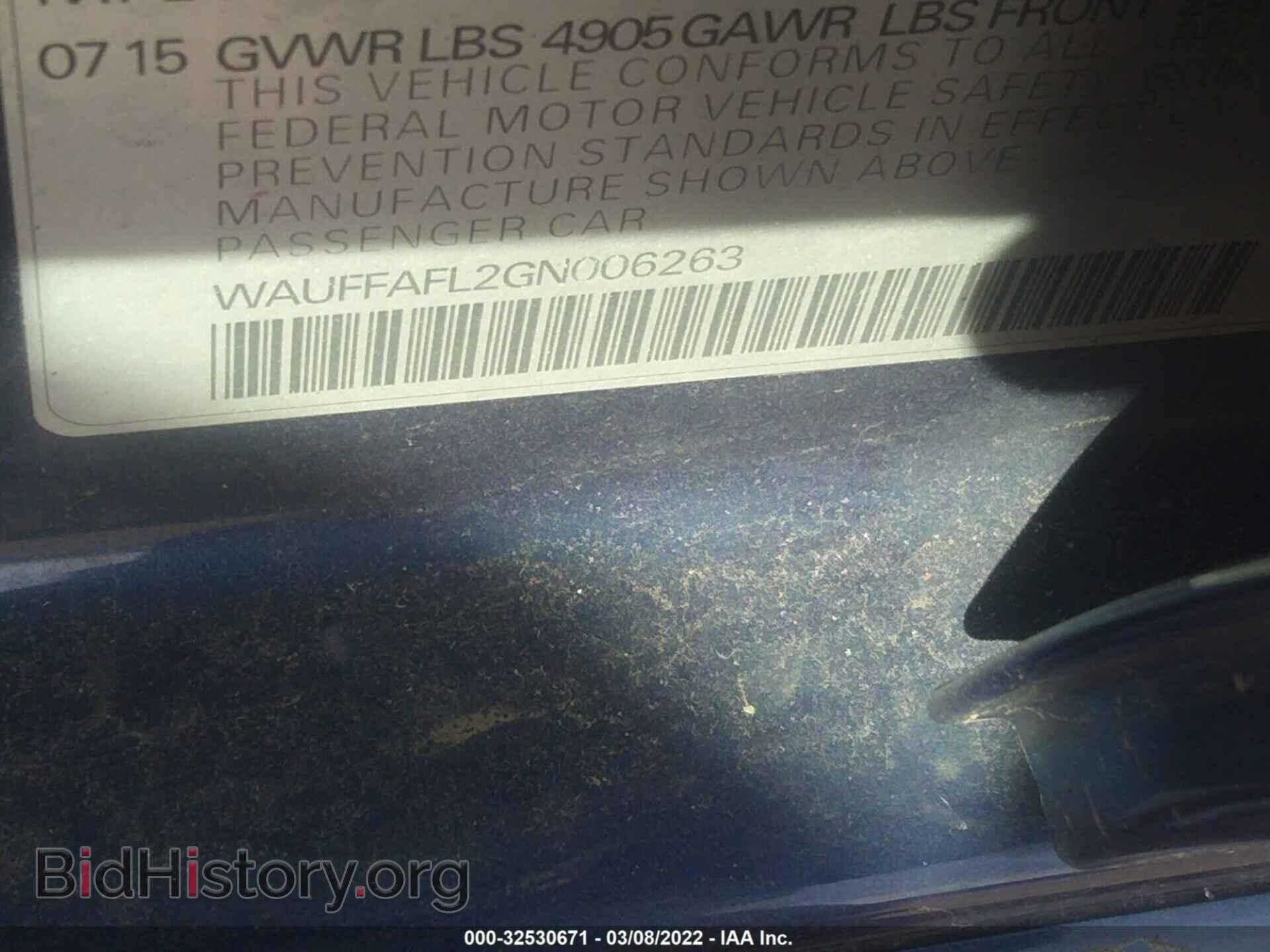 2016 AUDI A4 - VIN: WAUFFAFL2GN006263 - Фото 9