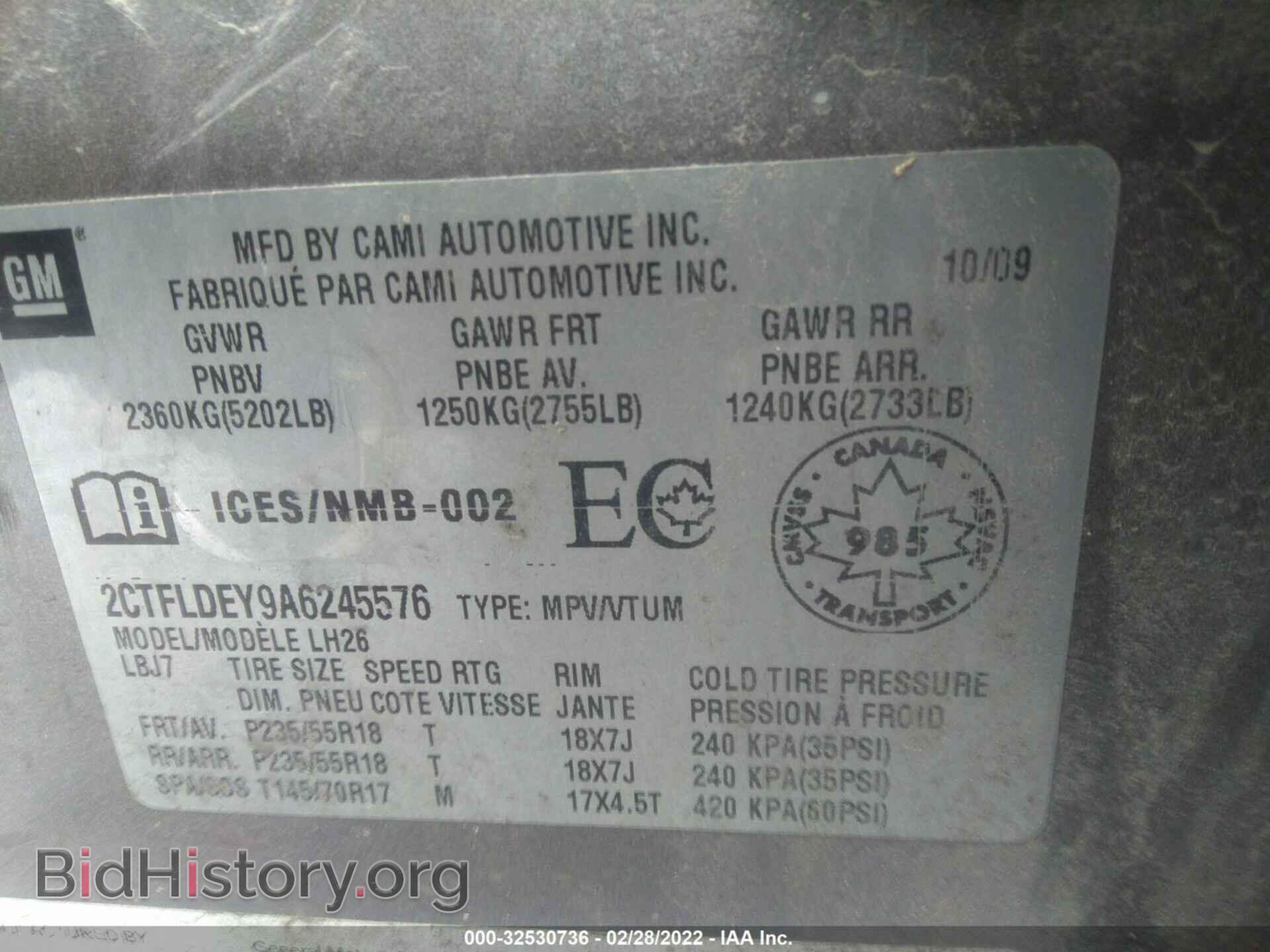2010 GMC TERRAIN - VIN: 2CTFLDEY9A6245576 - Photo 9