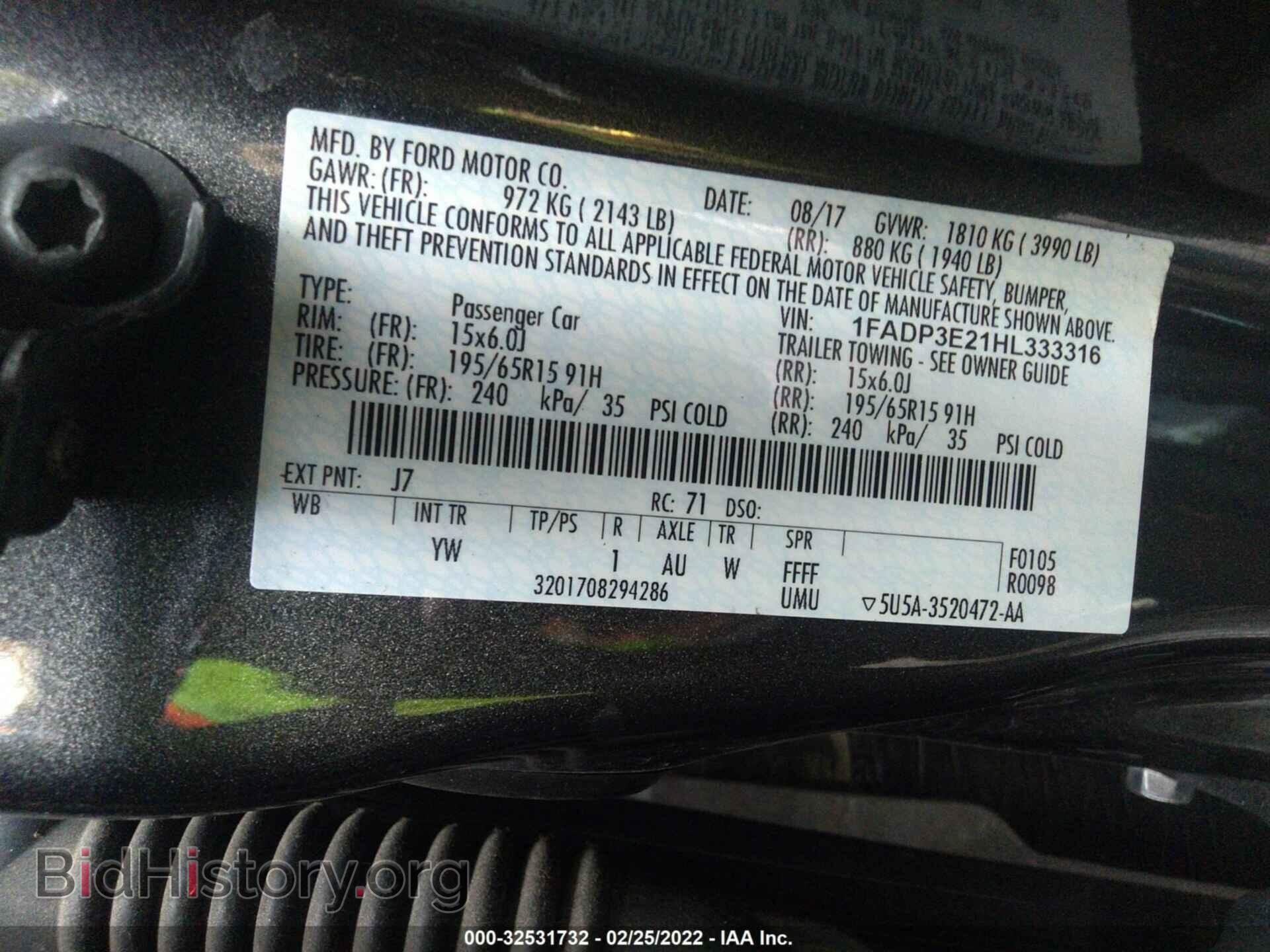 2017 FORD FOCUS - VIN: 1FADP3E21HL333316 - Фото 9
