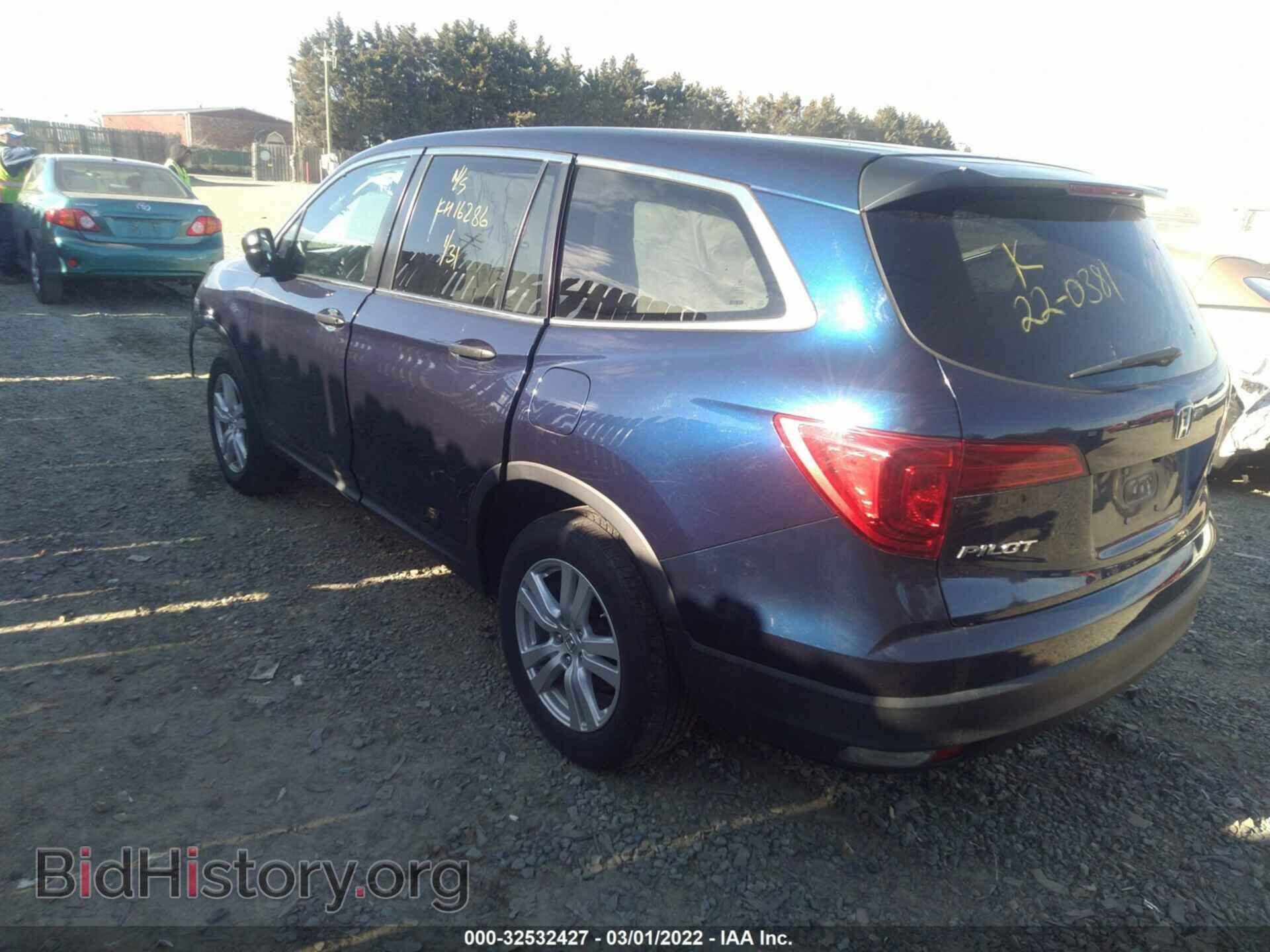 2016 HONDA PILOT - VIN: 5FNYF6H1XGB091212 - Фото 3