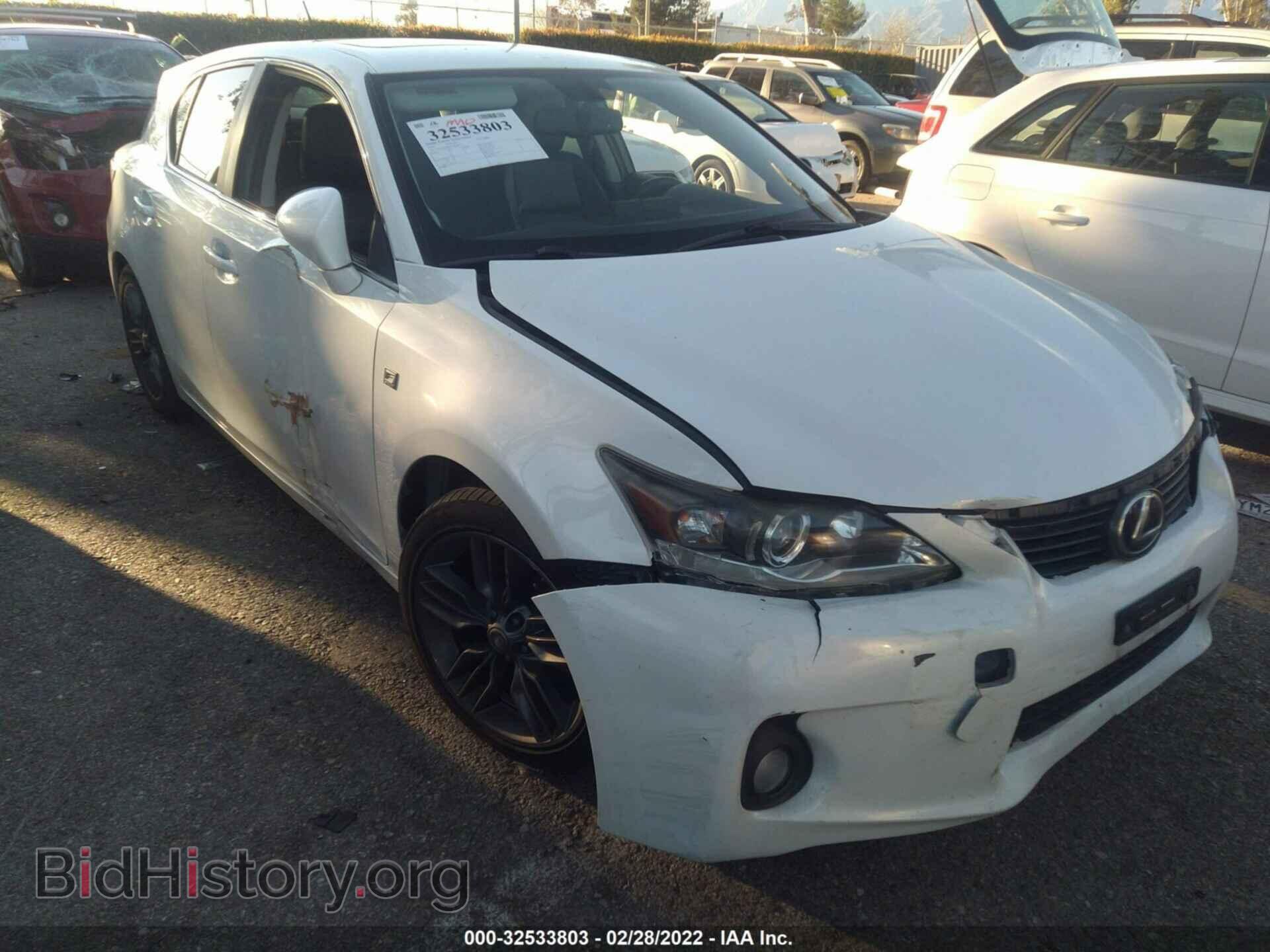 Фотография JTHKD5BH2C2080485 - LEXUS CT 200H 2012
