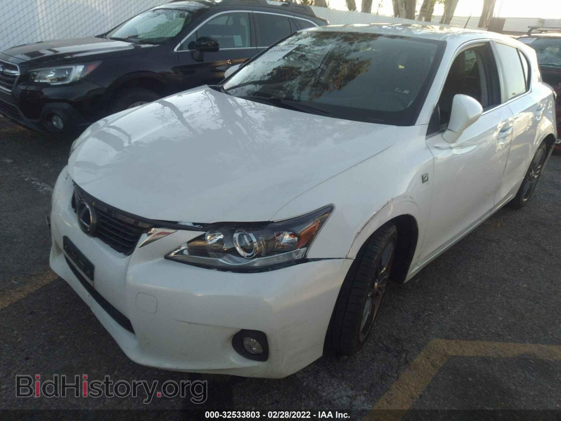 2012 LEXUS CT 200H - VIN: JTHKD5BH2C2080485 - Фото 2