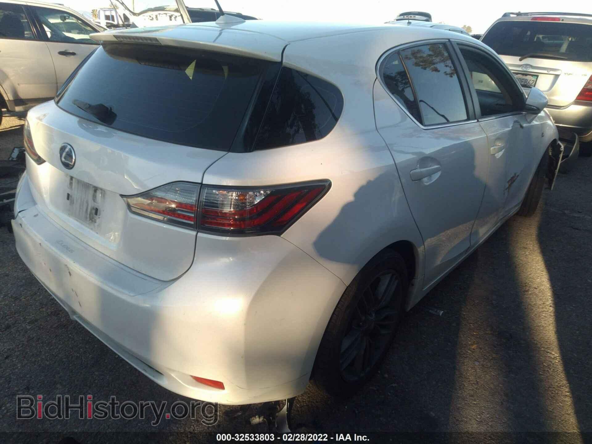 2012 LEXUS CT 200H - VIN: JTHKD5BH2C2080485 - Фото 4