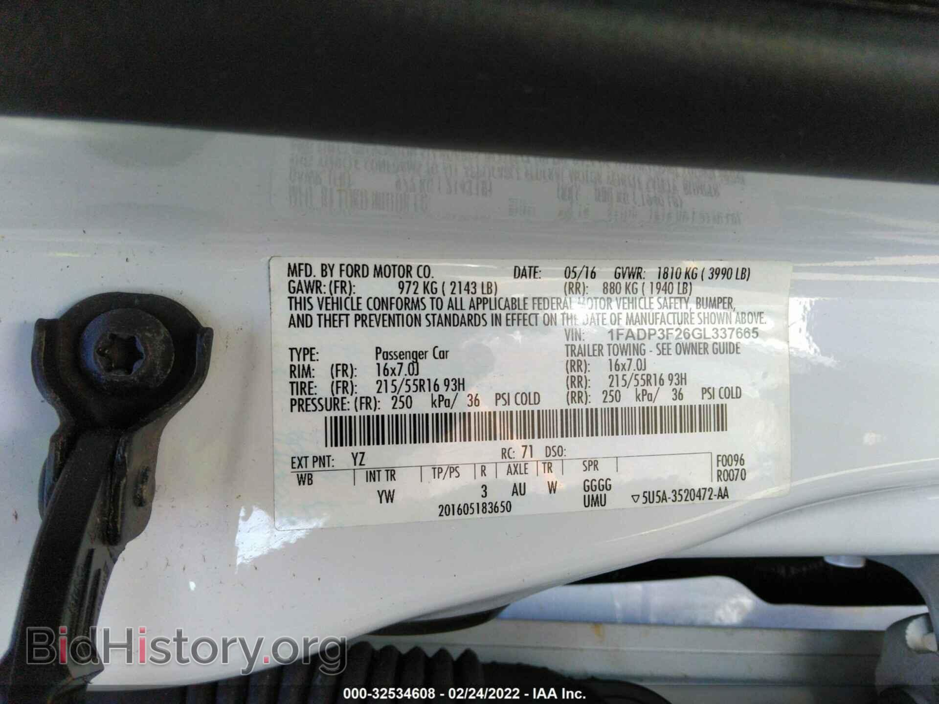 2016 FORD FOCUS - VIN: 1FADP3F26GL337665 - Фото 9