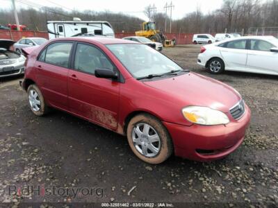 2008 Toyota COROLLA LE, красный — VIN 2T1BR32E28C860721, IAAI