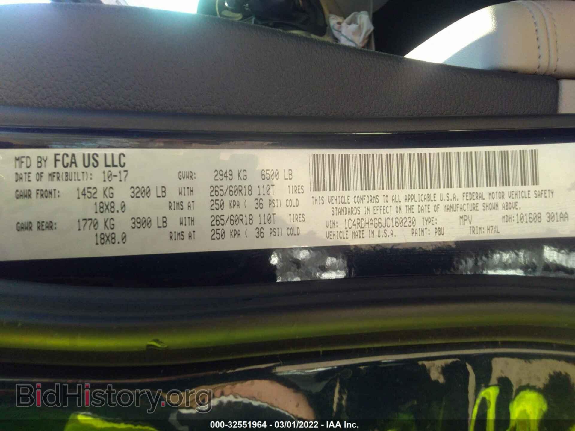2018 DODGE DURANGO - VIN: 1C4RDHAG6JC160230 - Фото 9
