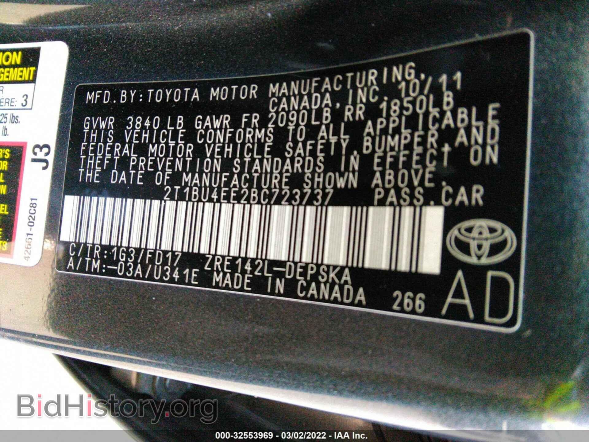 2011 TOYOTA COROLLA - VIN: 2T1BU4EE2BC723737 - Фото 9