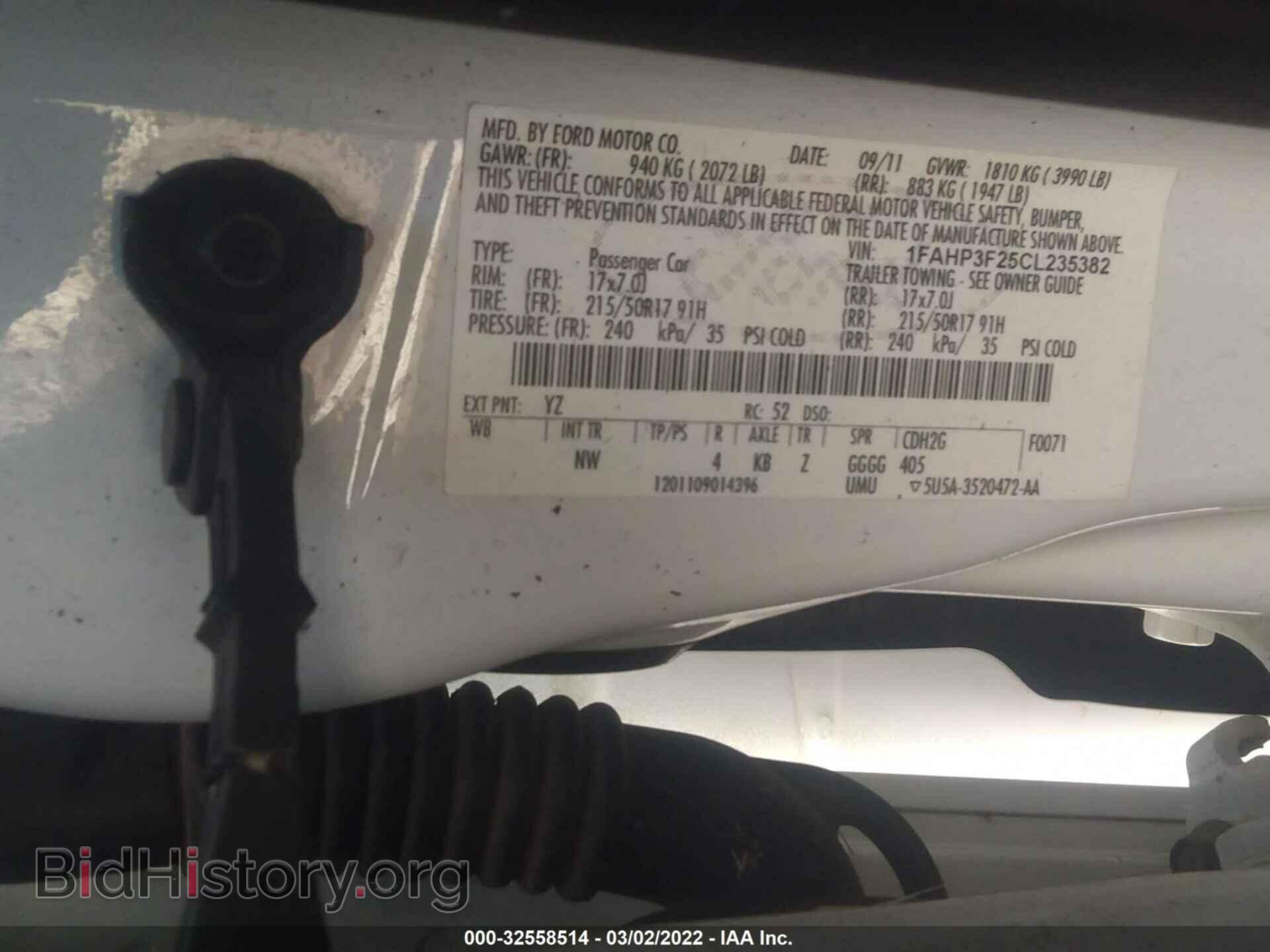 2012 FORD FOCUS - VIN: 1FAHP3F25CL235382 - Фото 9