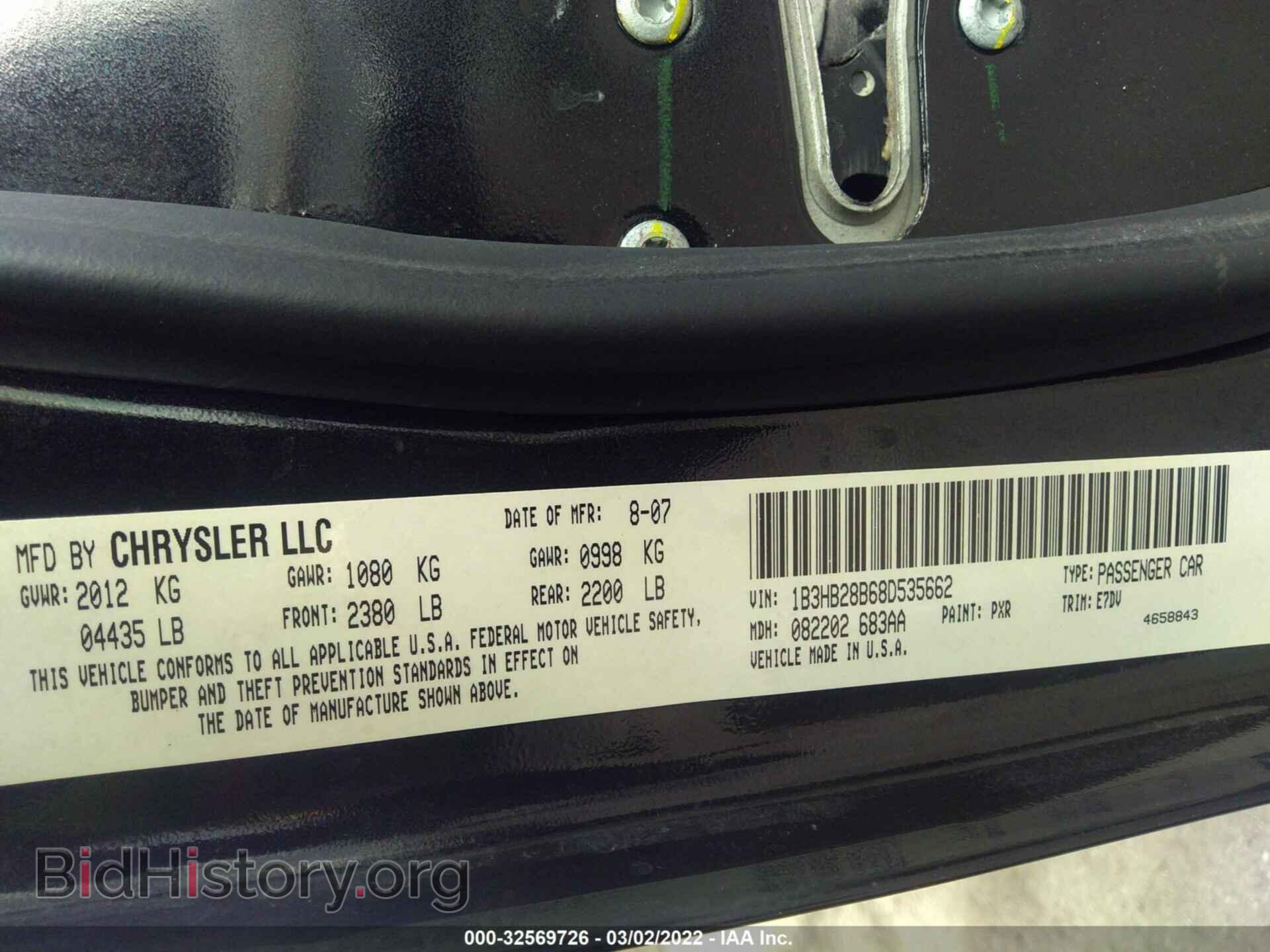 2008 DODGE CALIBER - VIN: 1B3HB28B68D535662 - Photo 9