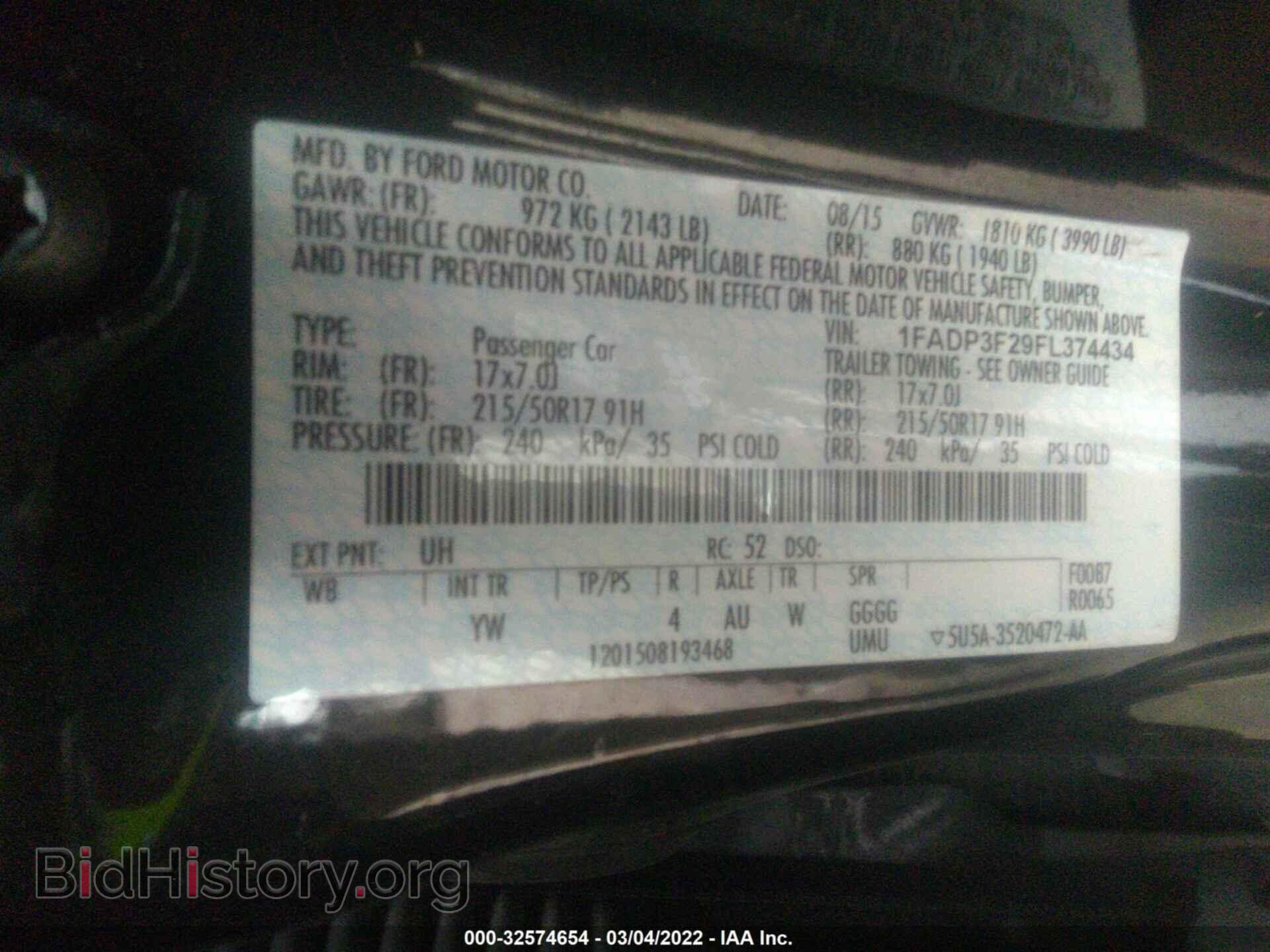2015 FORD FOCUS - VIN: 1FADP3F29FL374434 - Photo 9