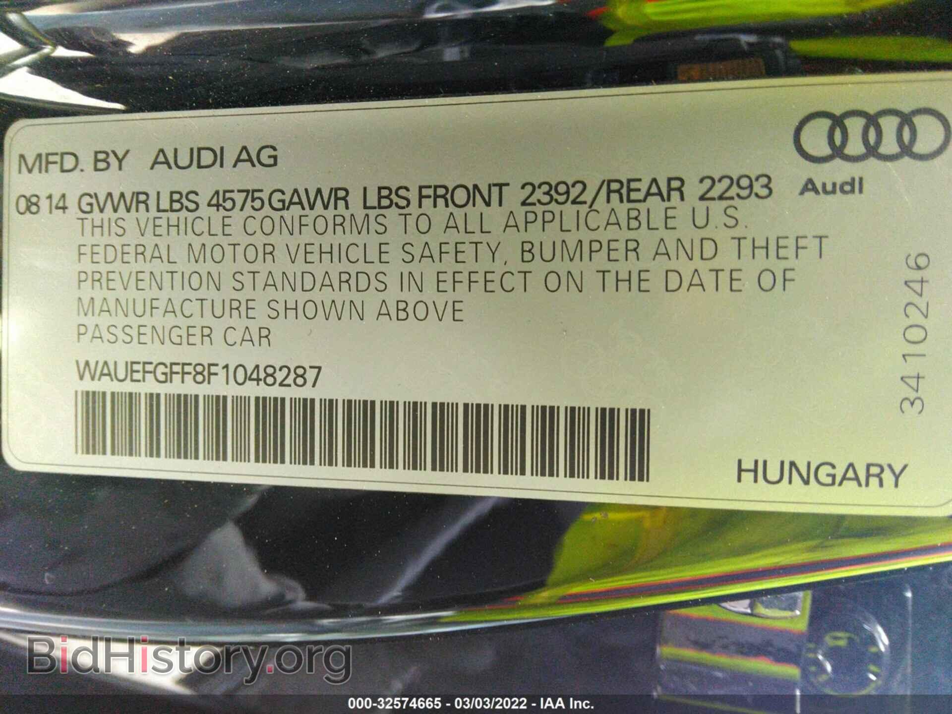 2015 AUDI A3 - VIN: WAUEFGFF8F1048287 - Photo 9