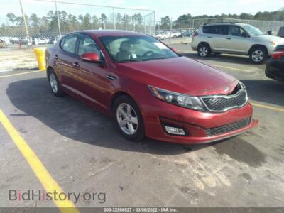 2015 Kia OPTIMA LX, red — VIN 5XXGM4A76FG491879, IAAI