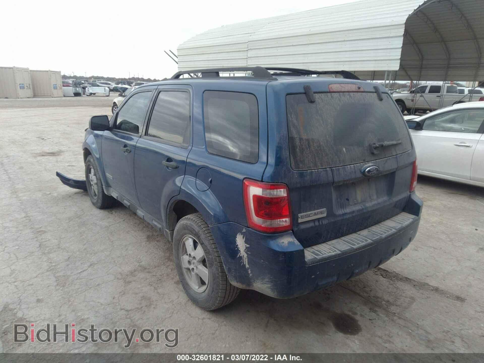 2008 FORD ESCAPE - VIN: 1FMCU02Z08KA39115 - Фото 3