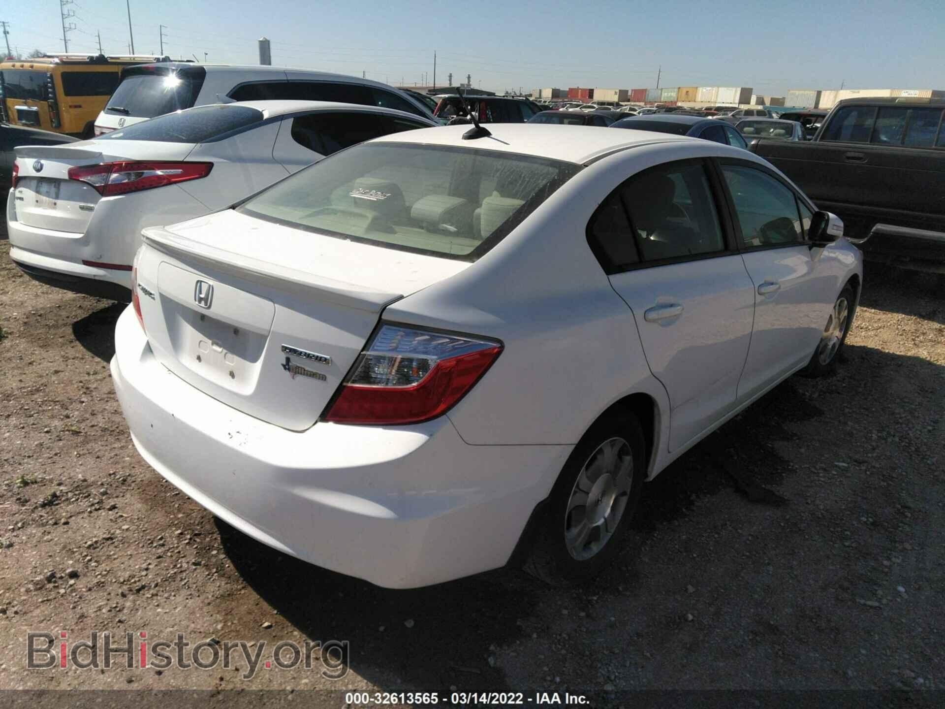 2012 HONDA CIVIC HYBRID - VIN: JHMFB4F27CS007149 - Фото 4