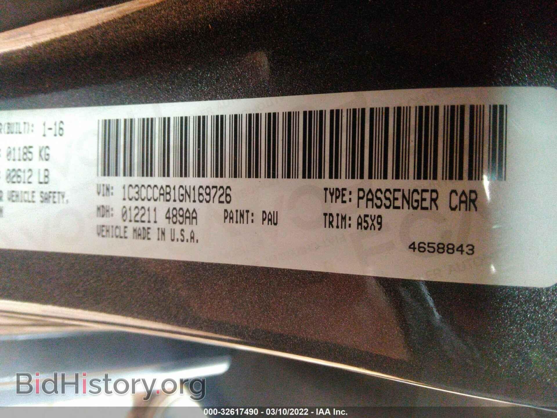 2016 CHRYSLER 200 - VIN: 1C3CCCAB1GN169726 - Photo 9