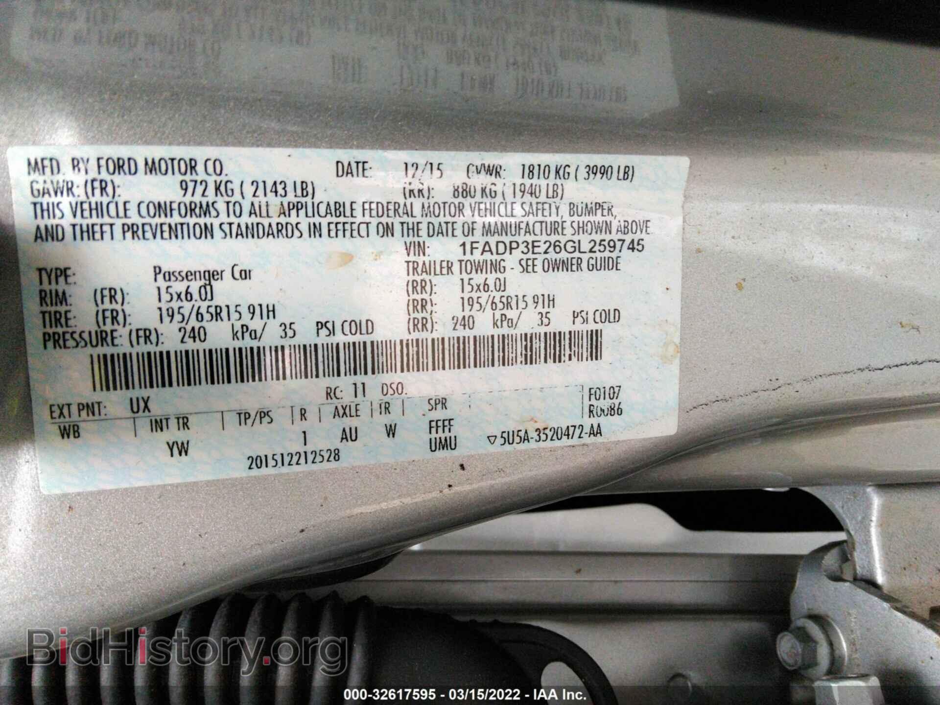 2016 FORD FOCUS - VIN: 1FADP3E26GL259745 - Фото 9