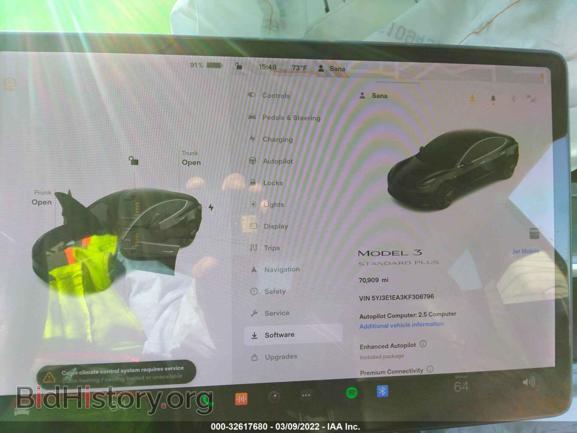 2019 TESLA MODEL 3 - VIN: 5YJ3E1EA3KF306796 - Фото 7