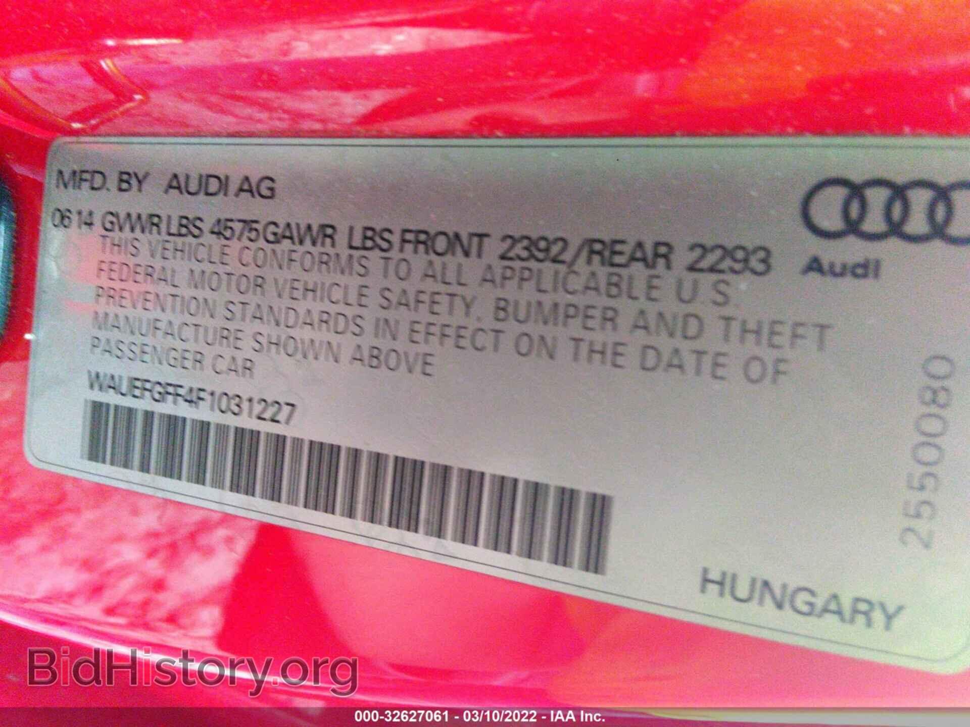 2015 AUDI A3 - VIN: WAUEFGFF4F1031227 - Фото 9