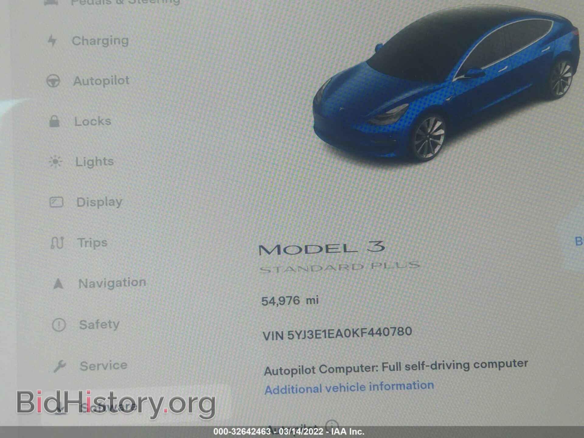 2019 TESLA MODEL 3 - VIN: 5YJ3E1EA0KF440780 - Photo 7
