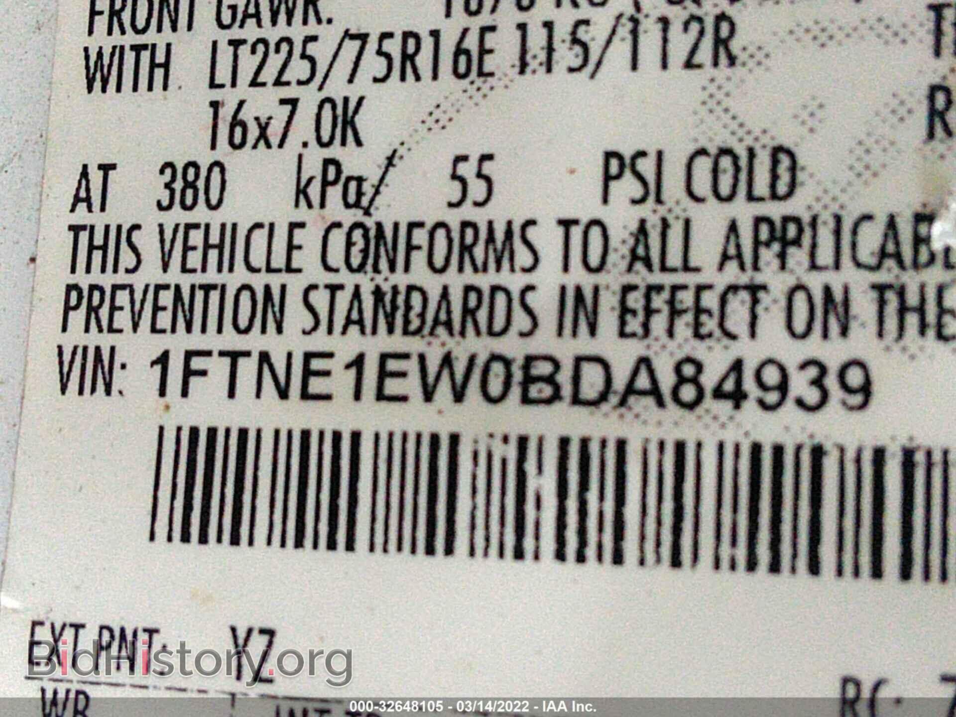 2011 FORD ECONOLINE CARGO VAN - VIN: 1FTNE1EW0BDA84939 - Фото 9