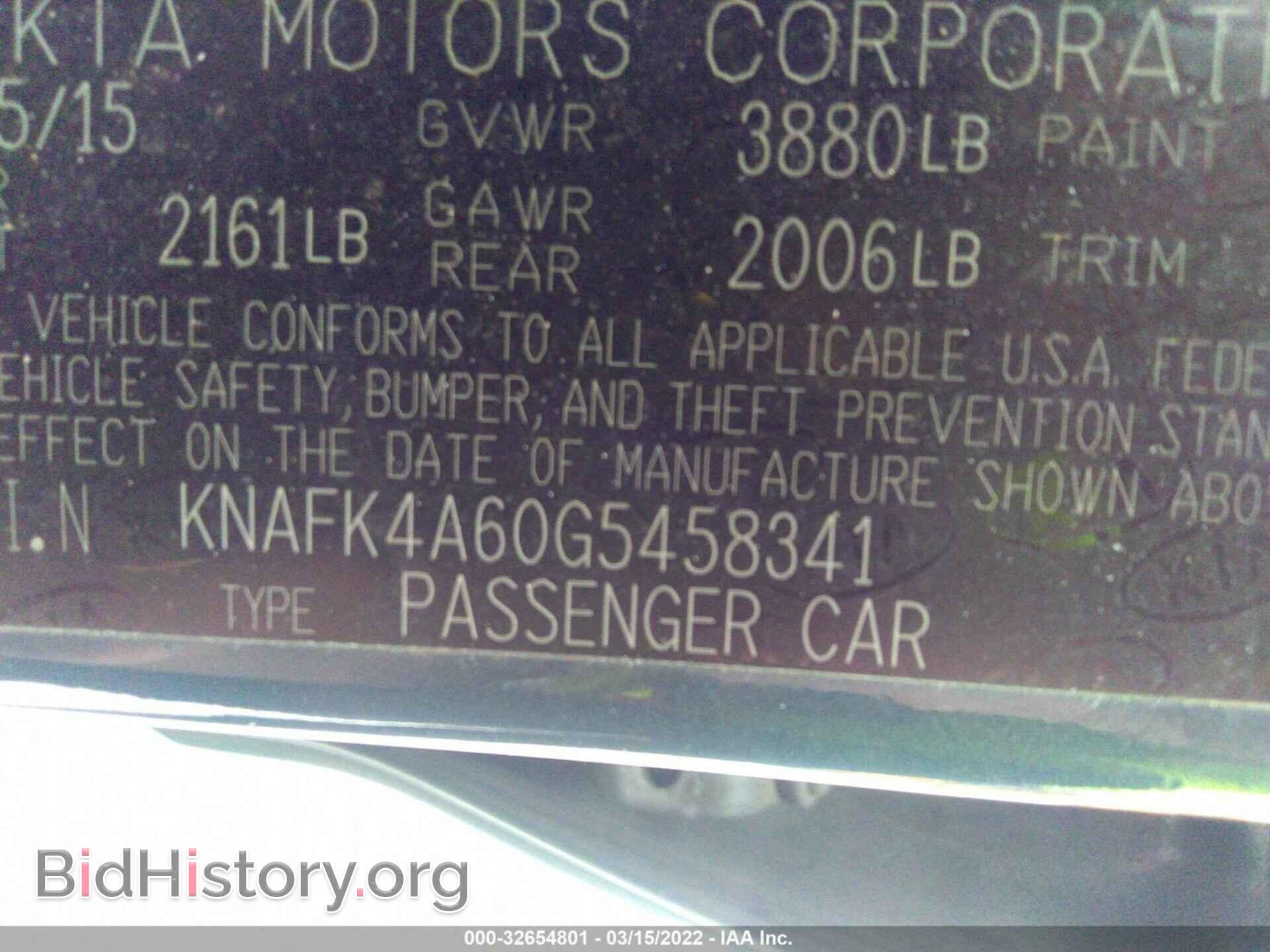 2016 KIA FORTE - VIN: KNAFK4A60G5458341 - Фото 9