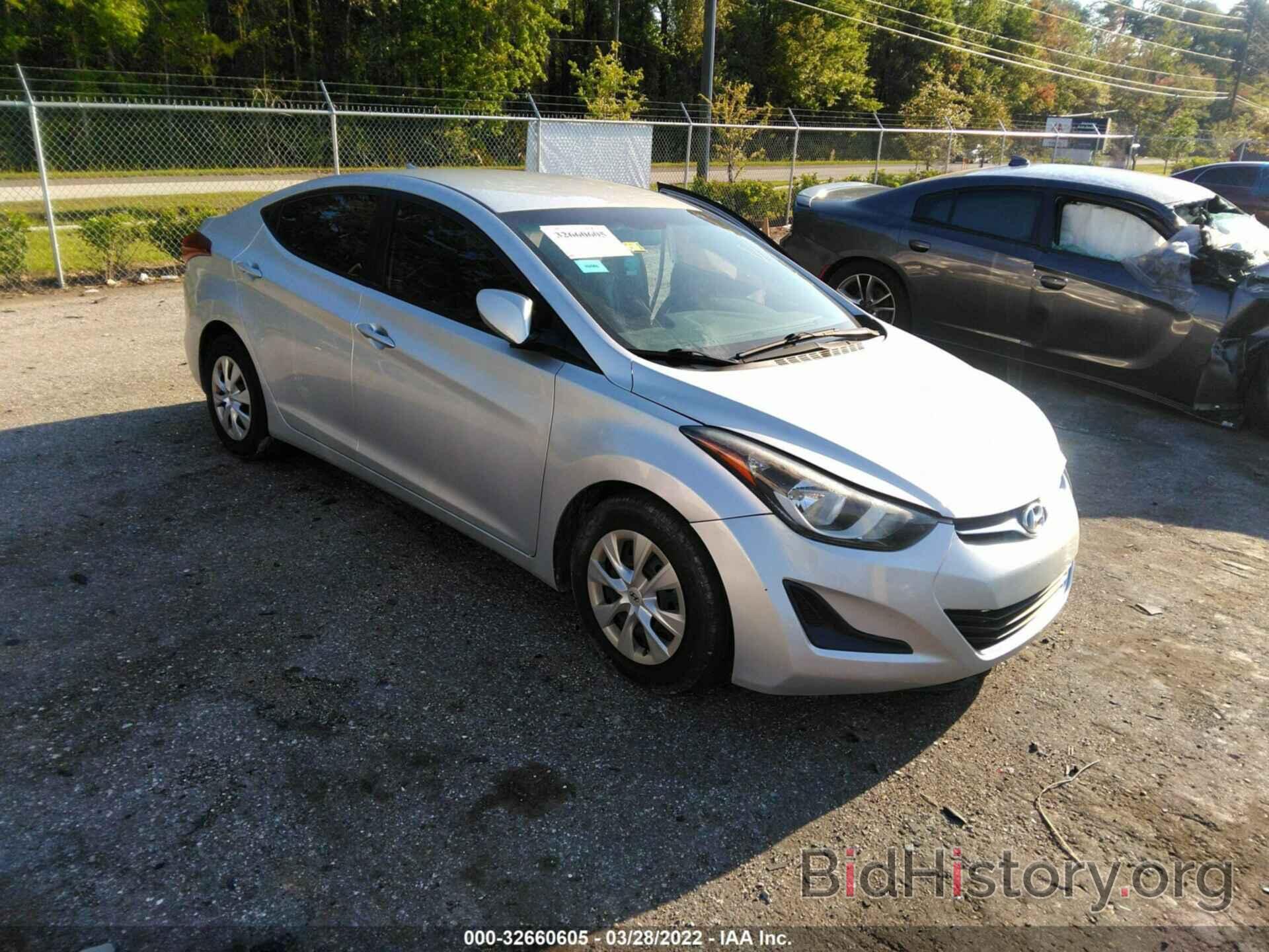 Photo 5NPDH4AEXGH687996 - HYUNDAI ELANTRA 2016