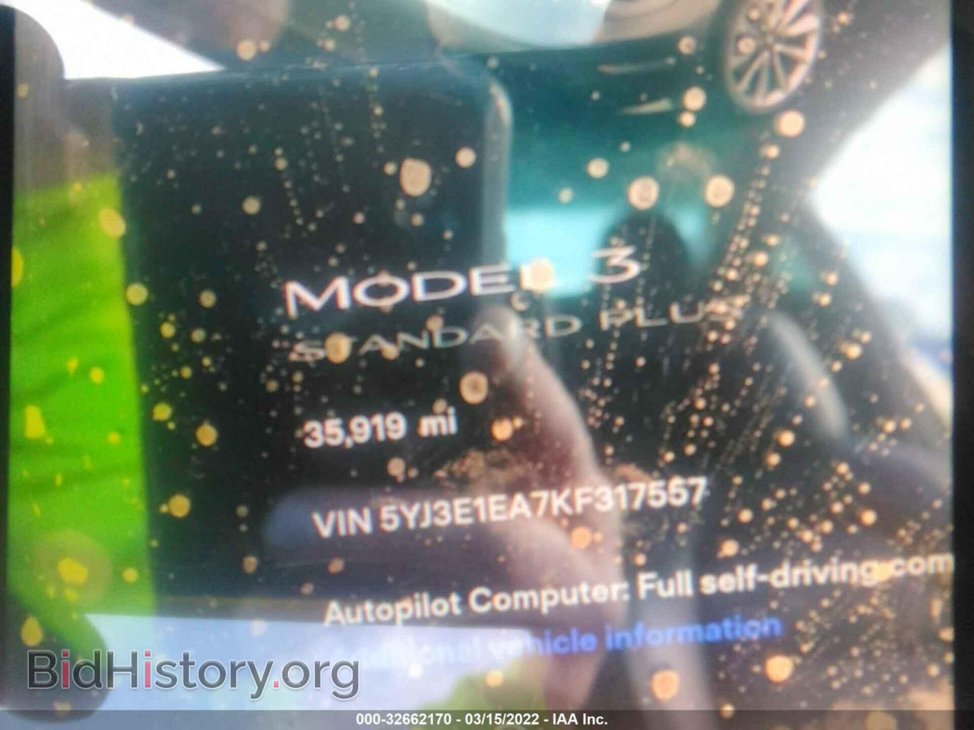2019 TESLA MODEL 3 - VIN: 5YJ3E1EA7KF317557 - Фото 7