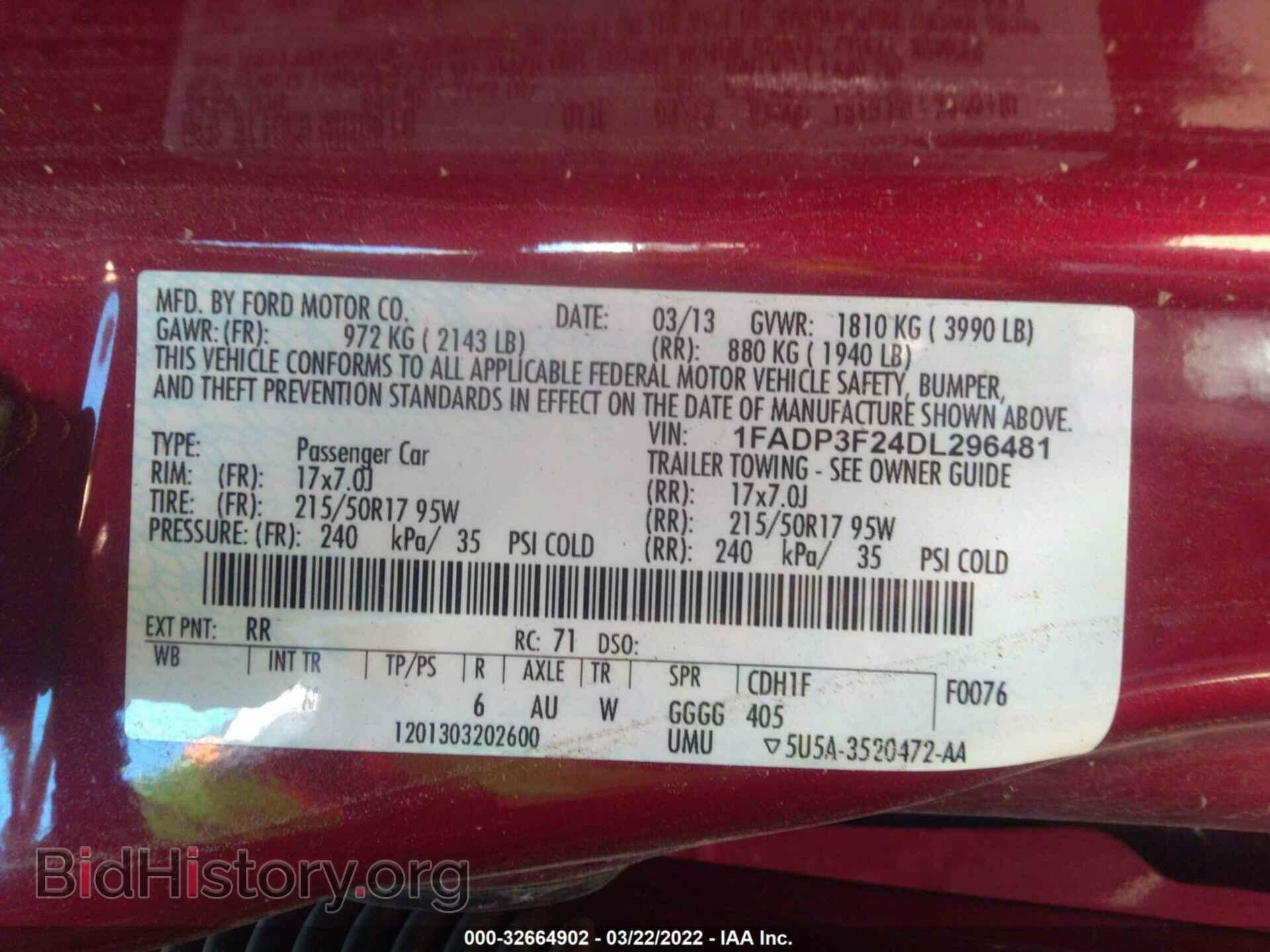 2013 FORD FOCUS - VIN: 1FADP3F24DL296481 - Photo 9