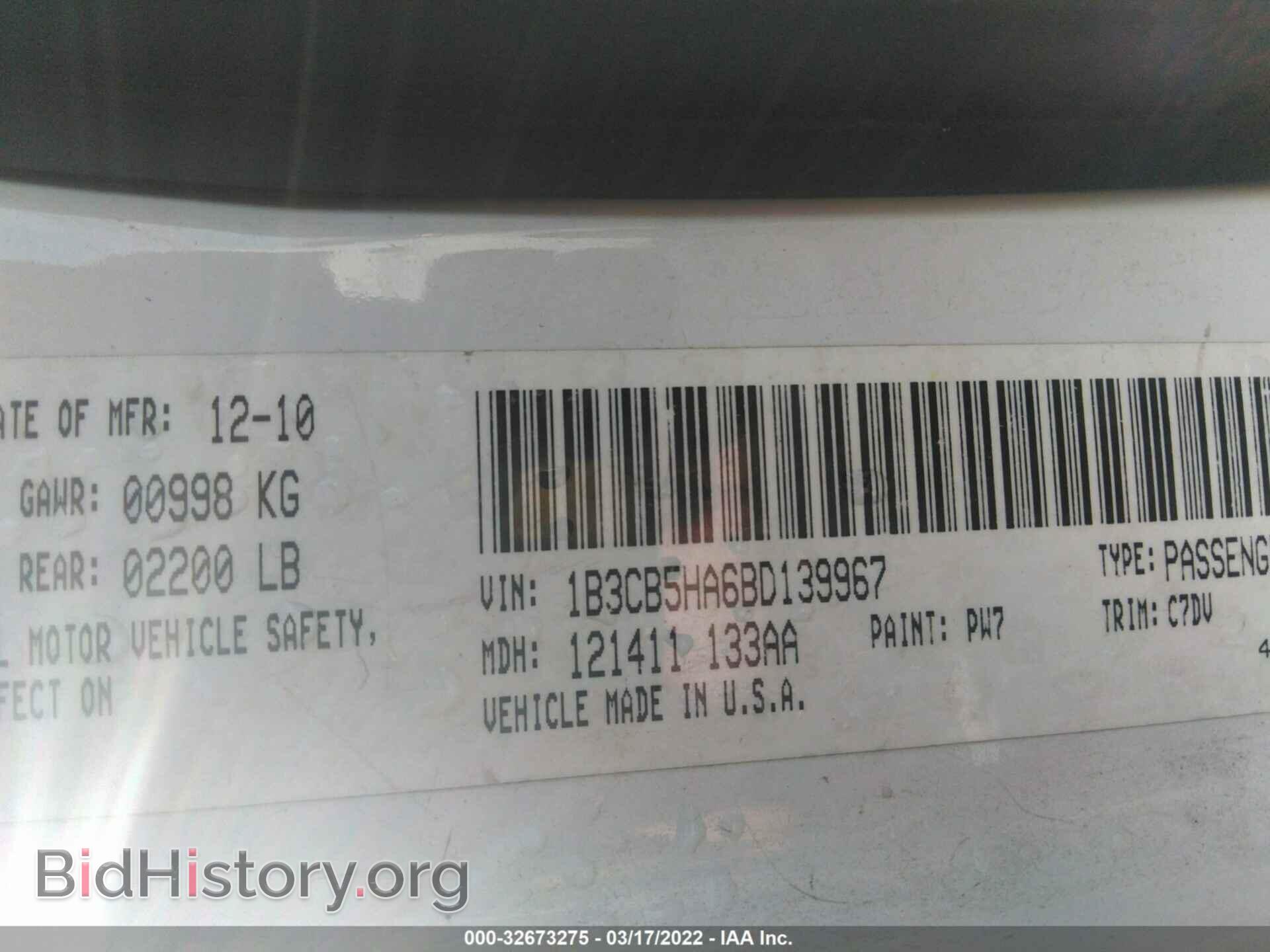 2011 DODGE CALIBER - VIN: 1B3CB5HA6BD139967 - Photo 9