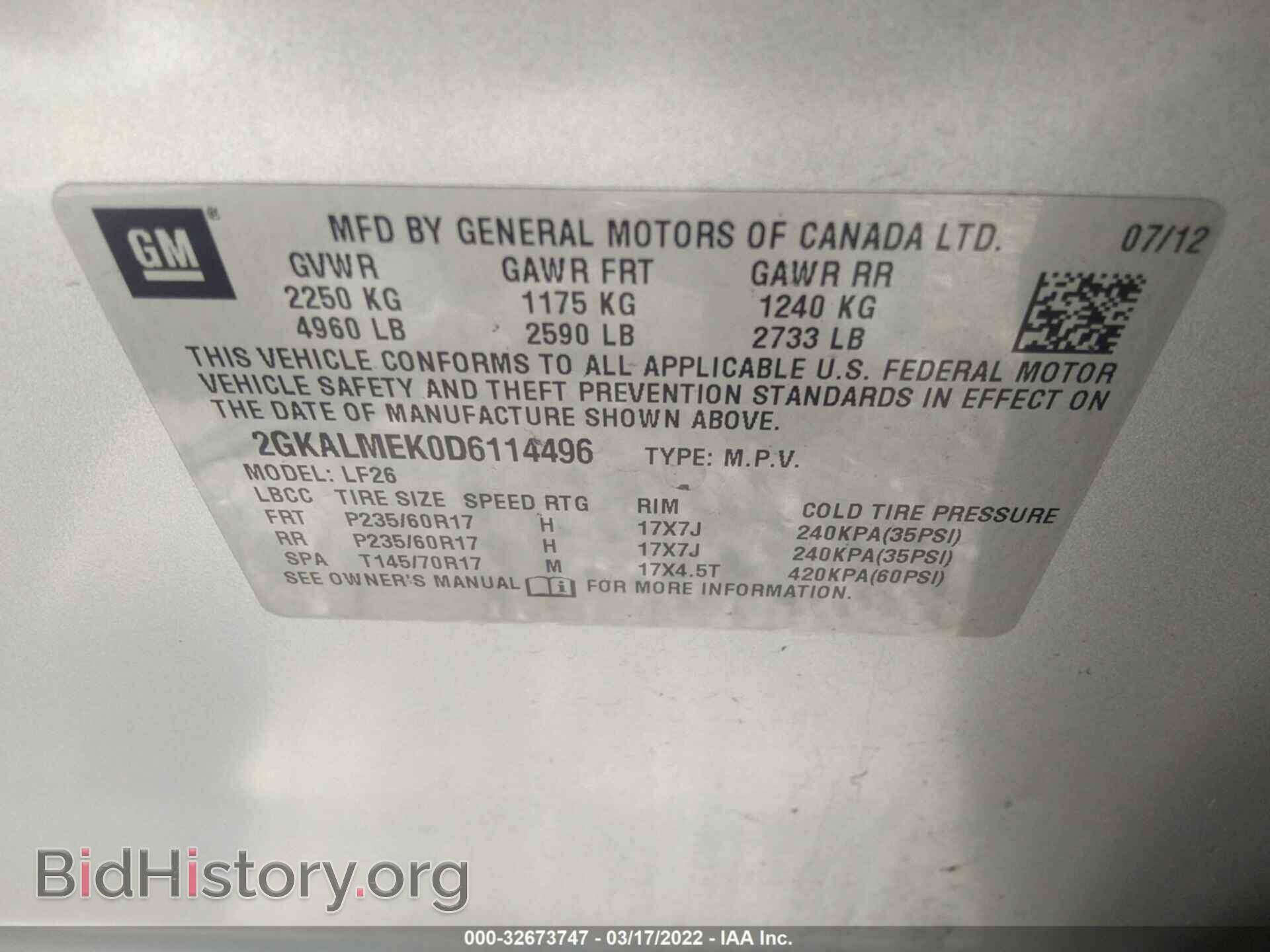2013 GMC TERRAIN - VIN: 2GKALMEK0D6114496 - Photo 9