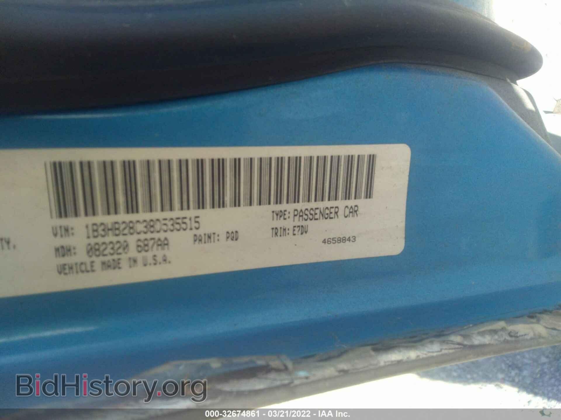 2008 DODGE CALIBER - VIN: 1B3HB28C38D535515 - Фото 9