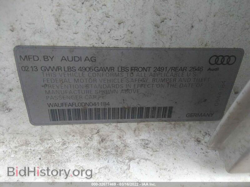2013 Audi A4 (VIN WAUFFAFL0DN041184) — фото 9 из 10