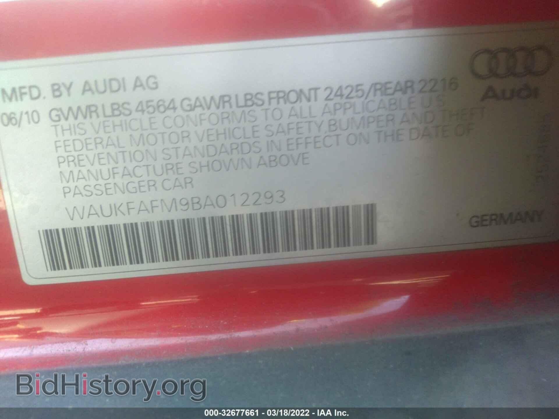 2011 AUDI A3 - VIN: WAUKFAFM9BA012293 - Photo 9