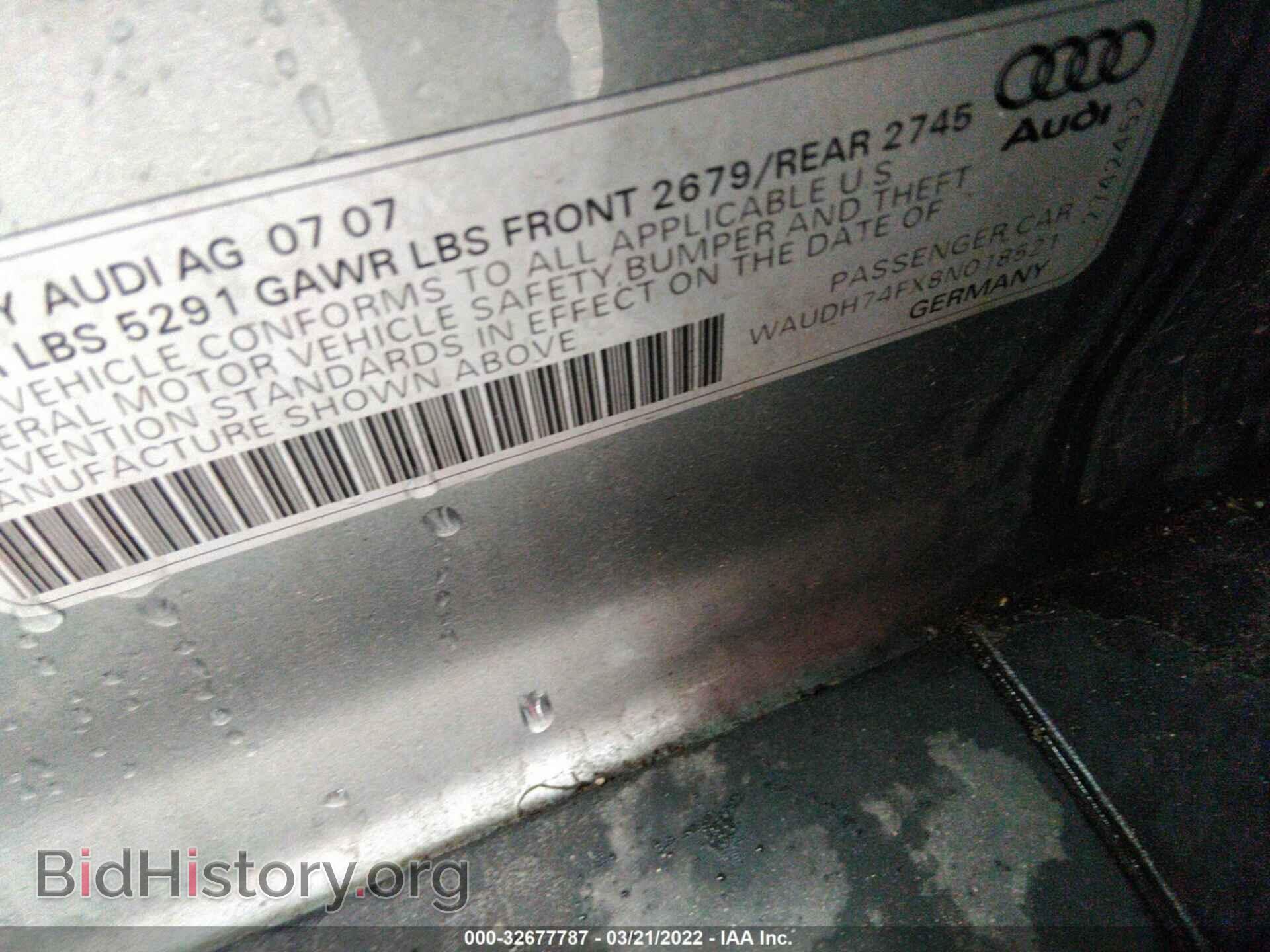 2008 AUDI A6 - VIN: WAUDH74FX8N018521 - Photo 9