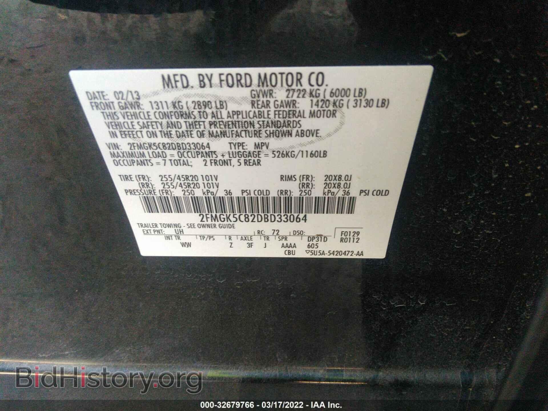 2013 FORD FLEX - VIN: 2FMGK5C82DBD33064 - Photo 9