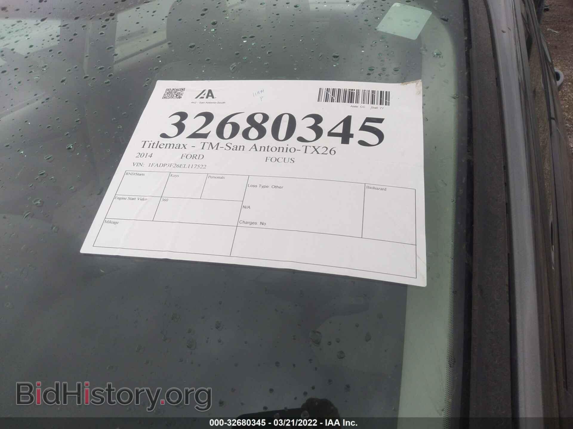 Фотография 1FADP3F26EL117522 - FORD FOCUS 2014