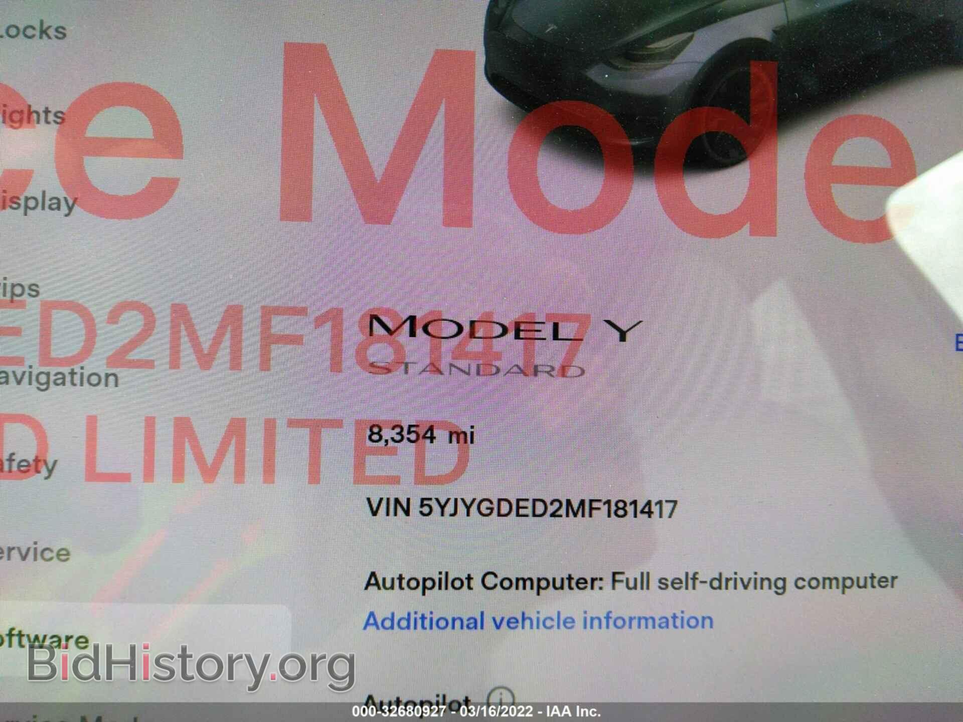 2021 TESLA MODEL Y - VIN: 5YJYGDED2MF181417 - Photo 7