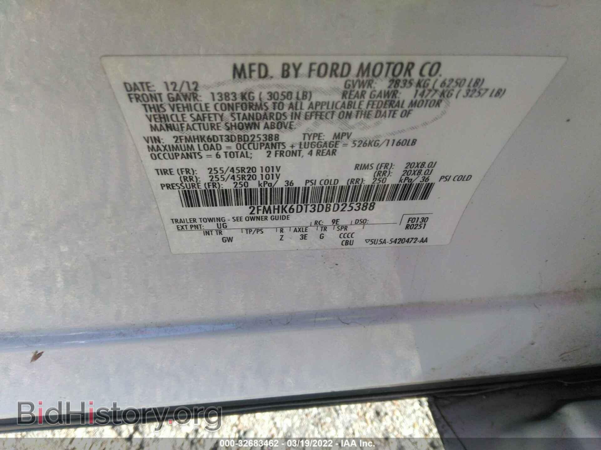 2013 FORD FLEX - VIN: 2FMHK6DT3DBD25388 - Фото 9