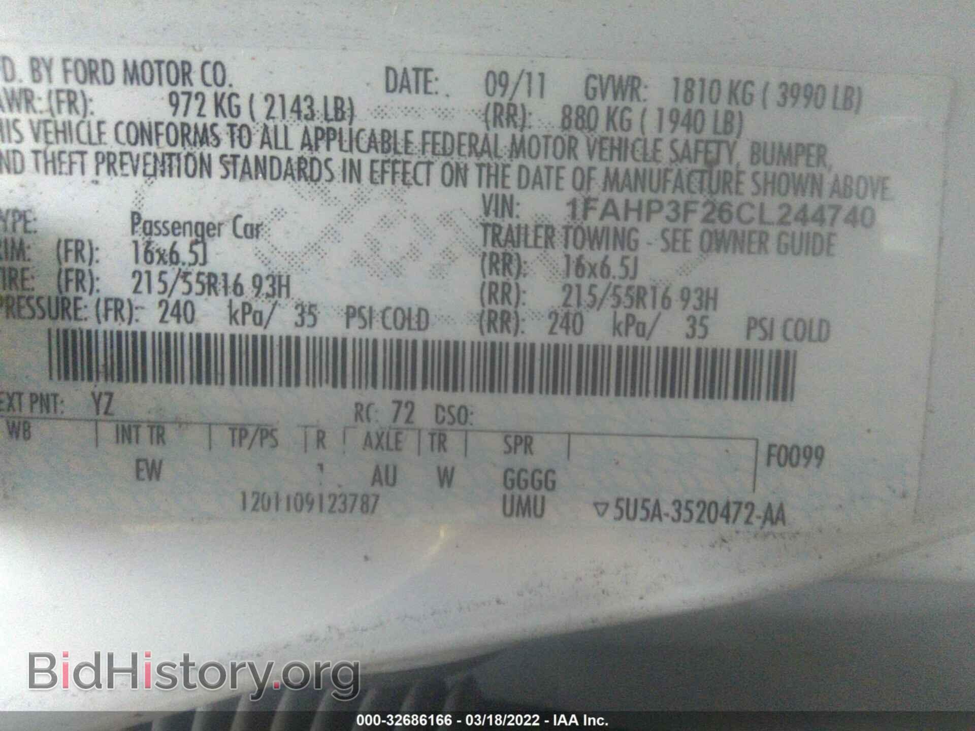 2012 FORD FOCUS - VIN: 1FAHP3F26CL244740 - Photo 9