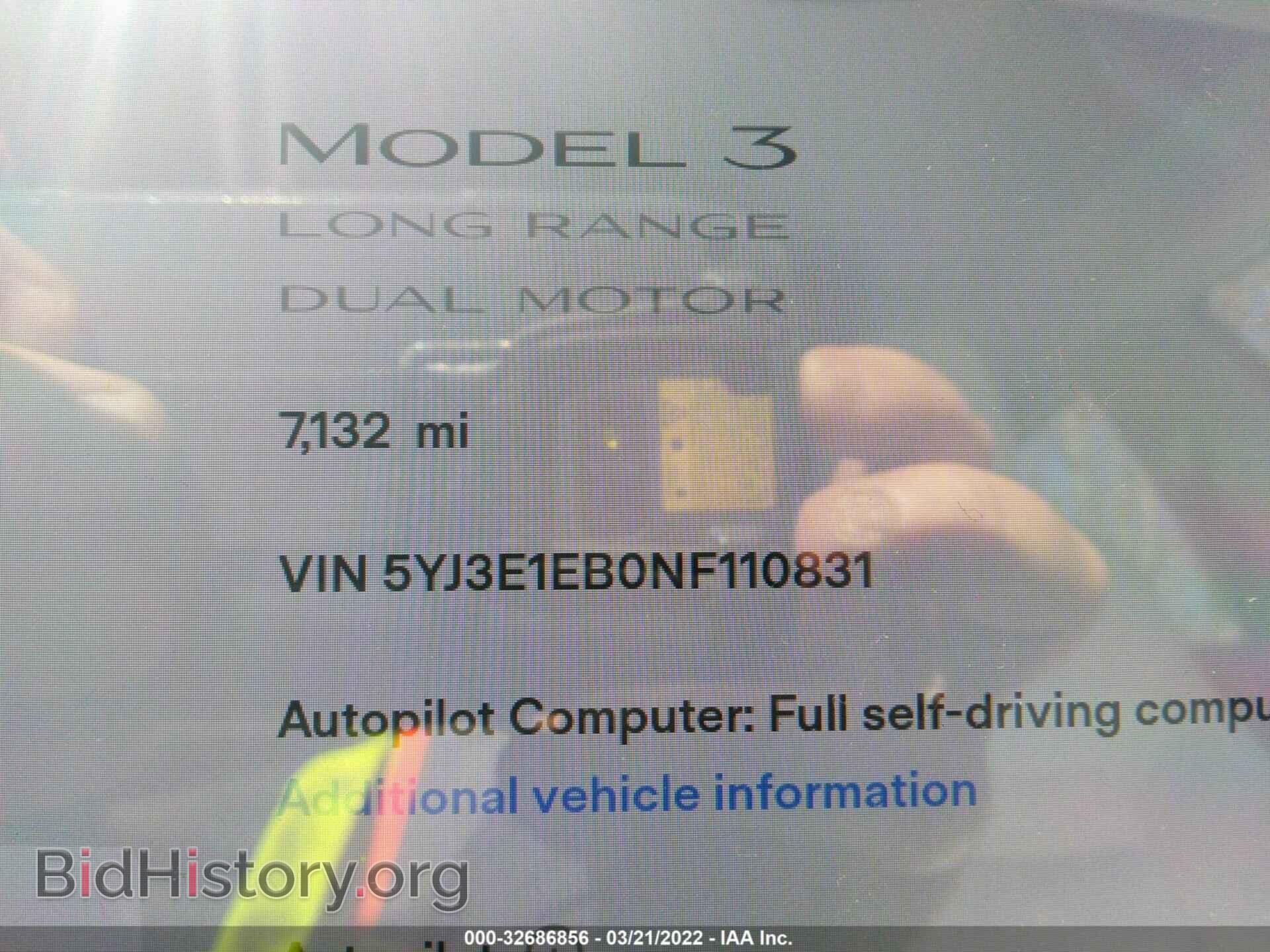 2022 TESLA MODEL 3 - VIN: 5YJ3E1EB0NF110831 - Photo 9