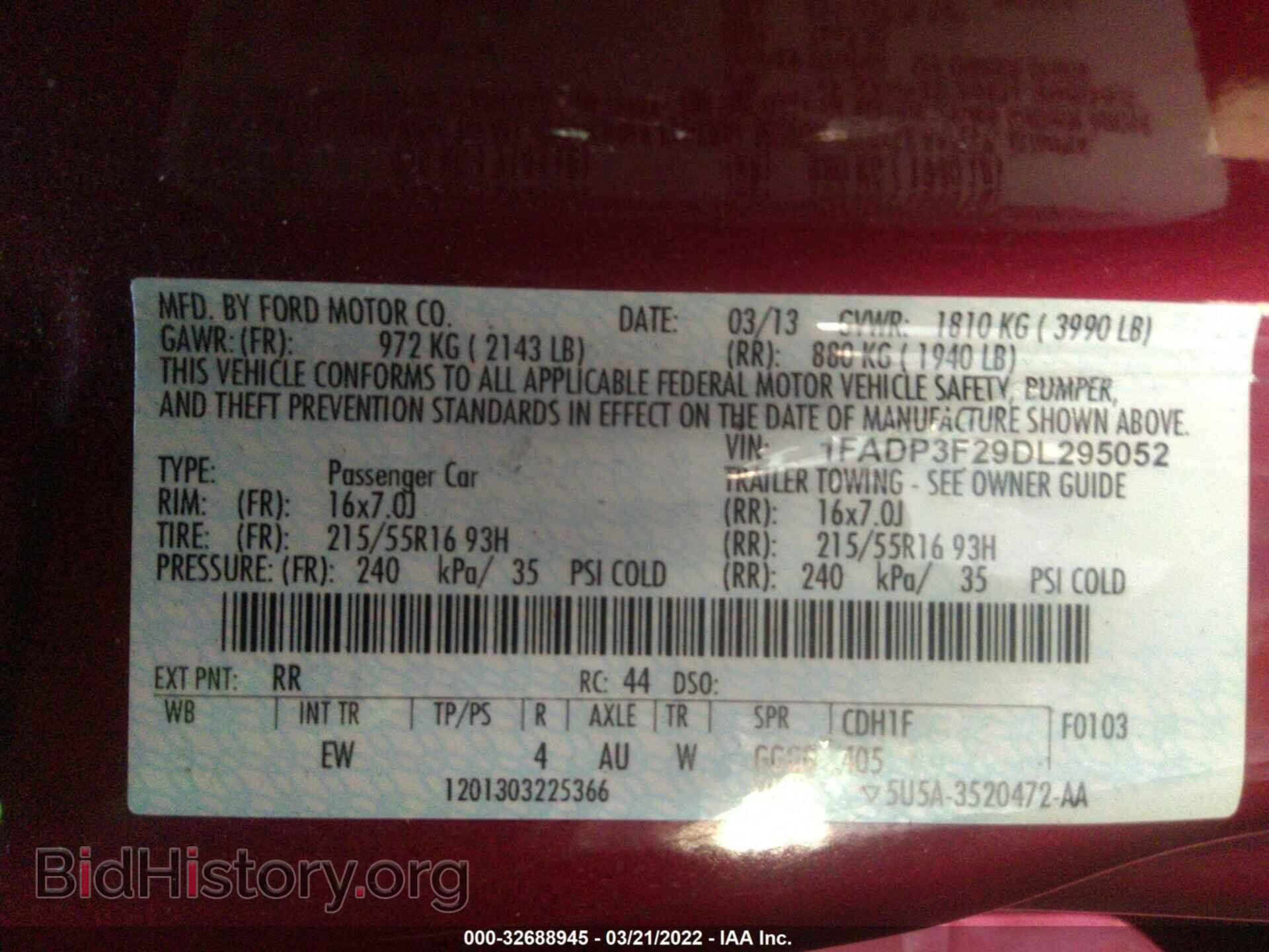 2013 FORD FOCUS - VIN: 1FADP3F29DL295052 - Photo 9