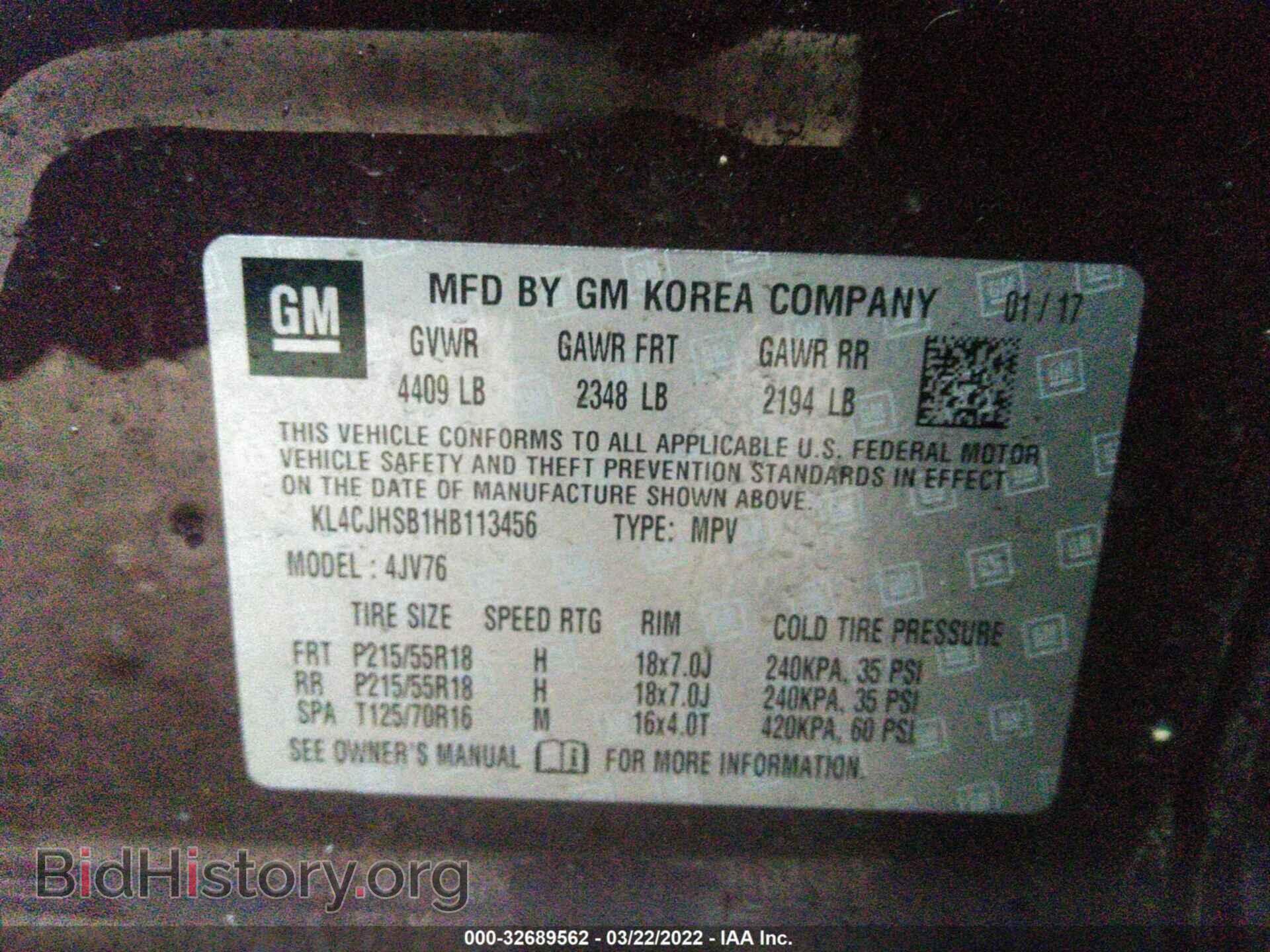 2017 BUICK ENCORE - VIN: KL4CJHSB1HB113456 - Photo 9