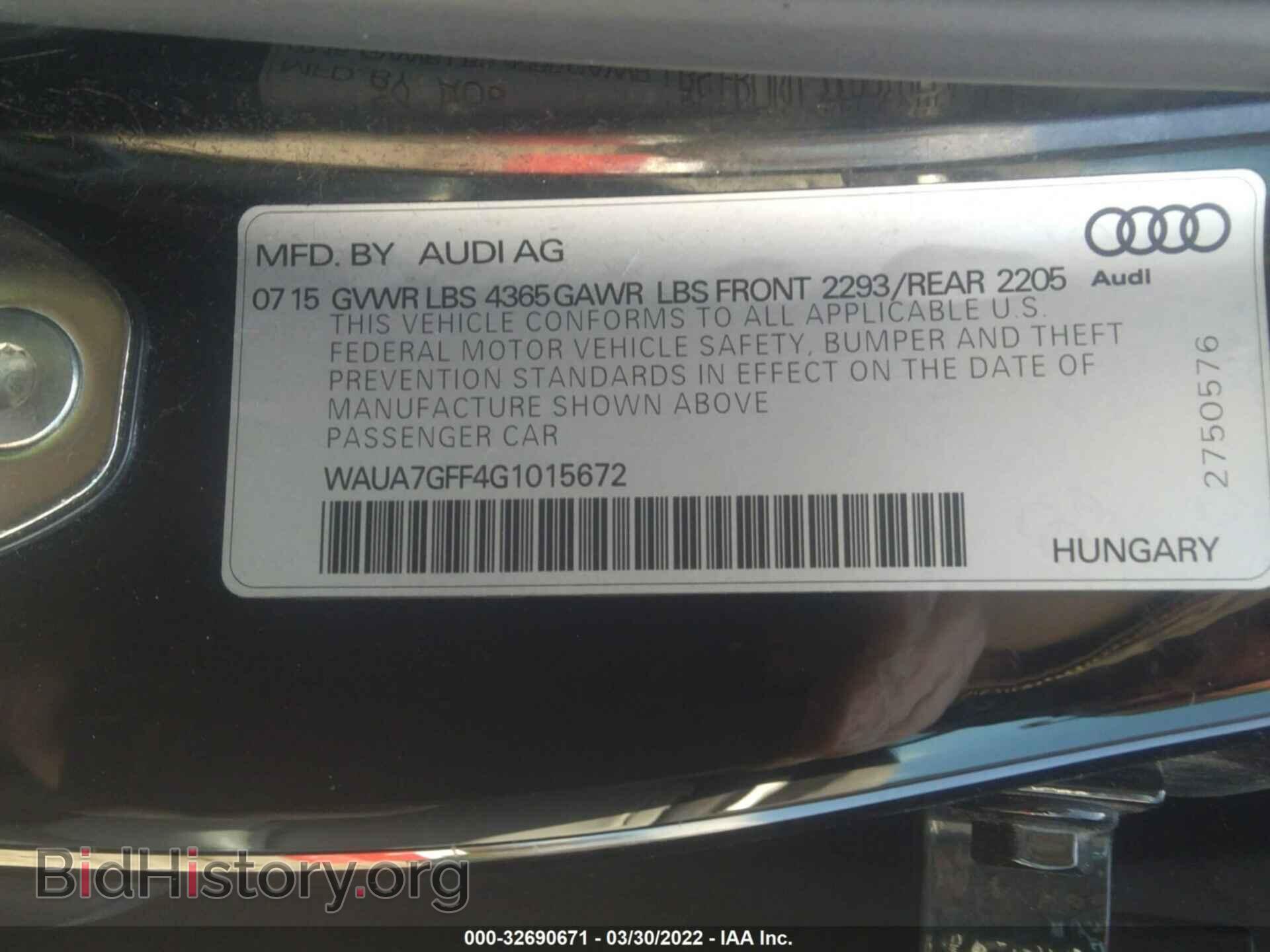 2016 AUDI A3 - VIN: WAUA7GFF4G1015672 - Photo 9