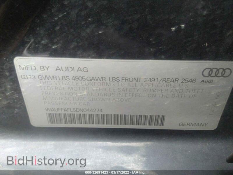 2013 Audi A4 (VIN WAUFFAFL5DN044274) — photo 9 of 11