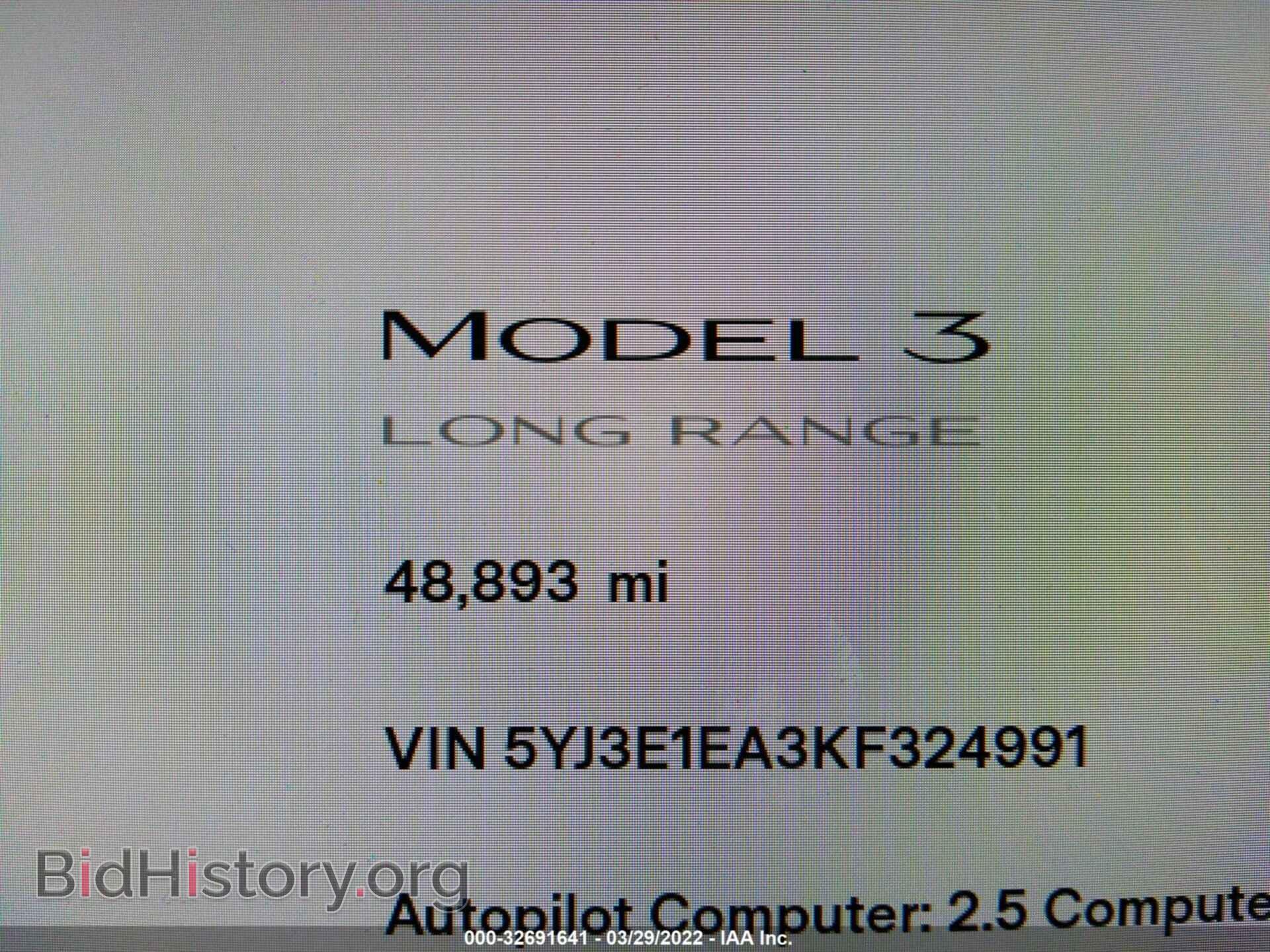 2019 TESLA MODEL 3 - VIN: 5YJ3E1EA3KF324991 - Фото 7