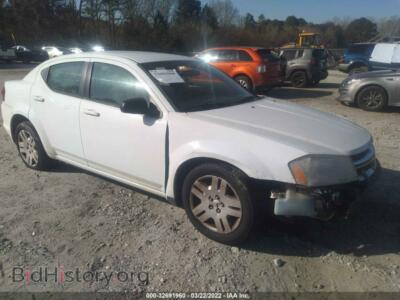 2012 Dodge AVENGER SE, белый — VIN 1C3CDZAB4CN214426, IAAI