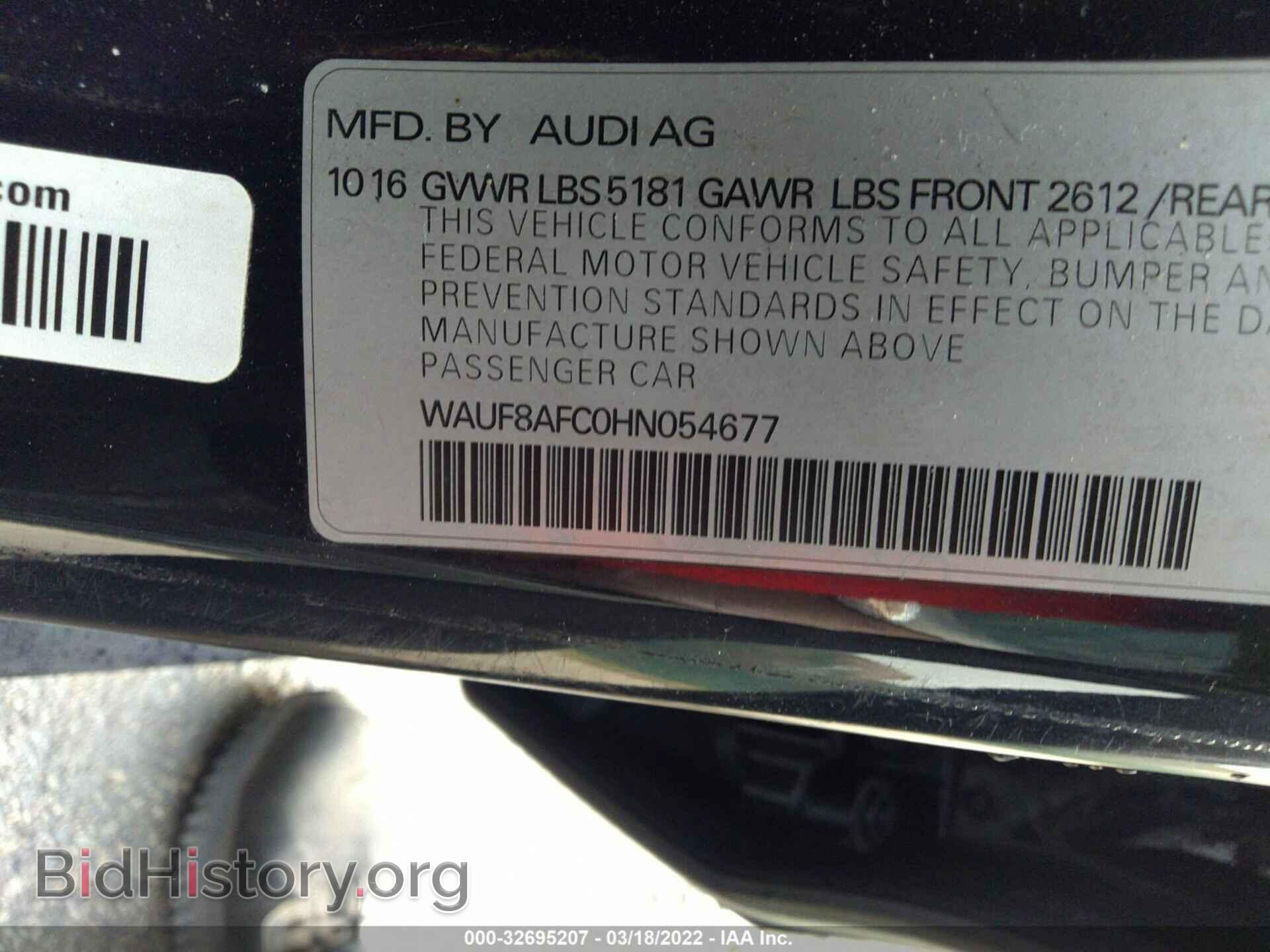 2017 AUDI A6 - VIN: WAUF8AFC0HN054677 - Photo 9